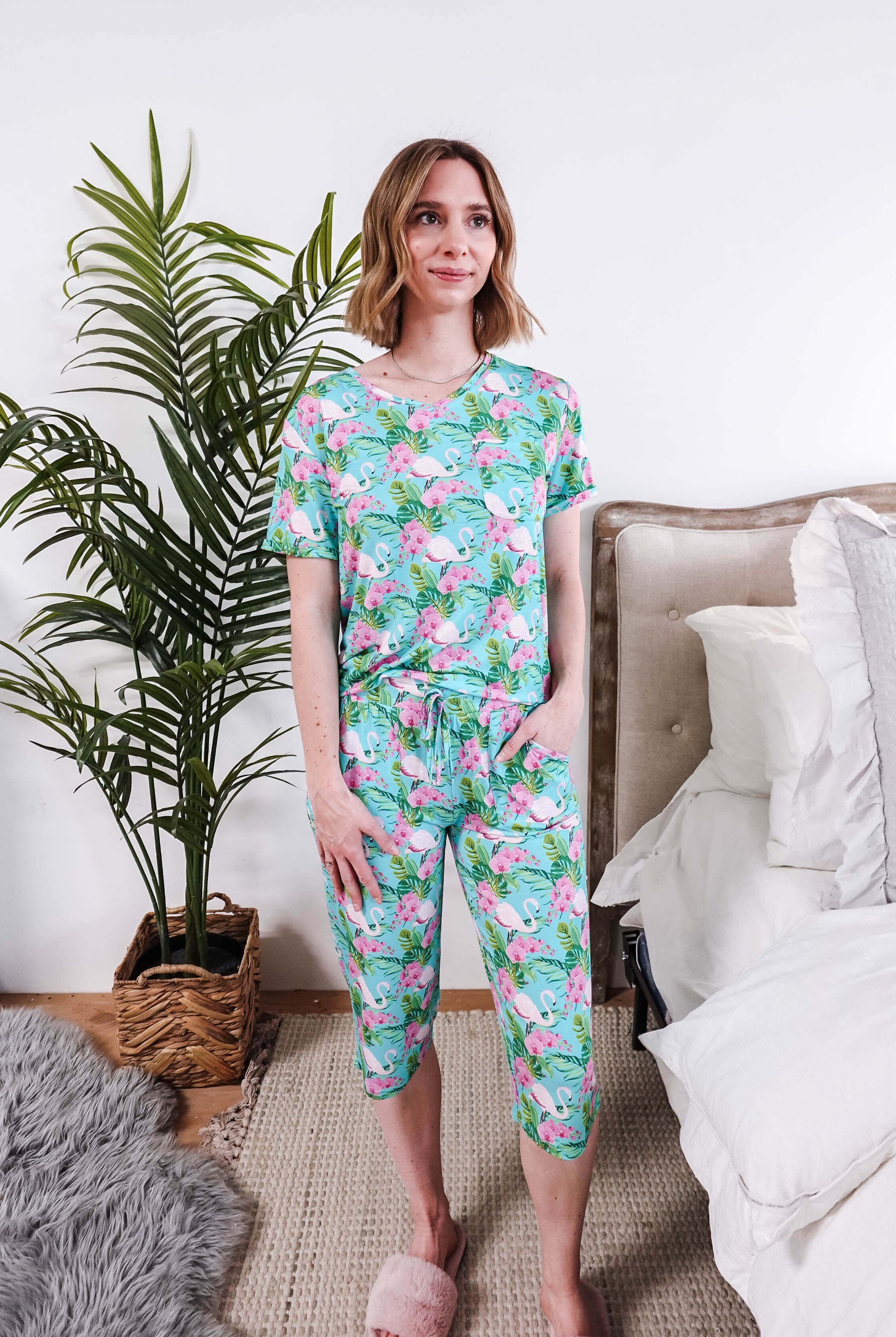 Tropic Like It's Hot Print Tee & Capri Bamboo PJ Set | GEORGIA RYLAN