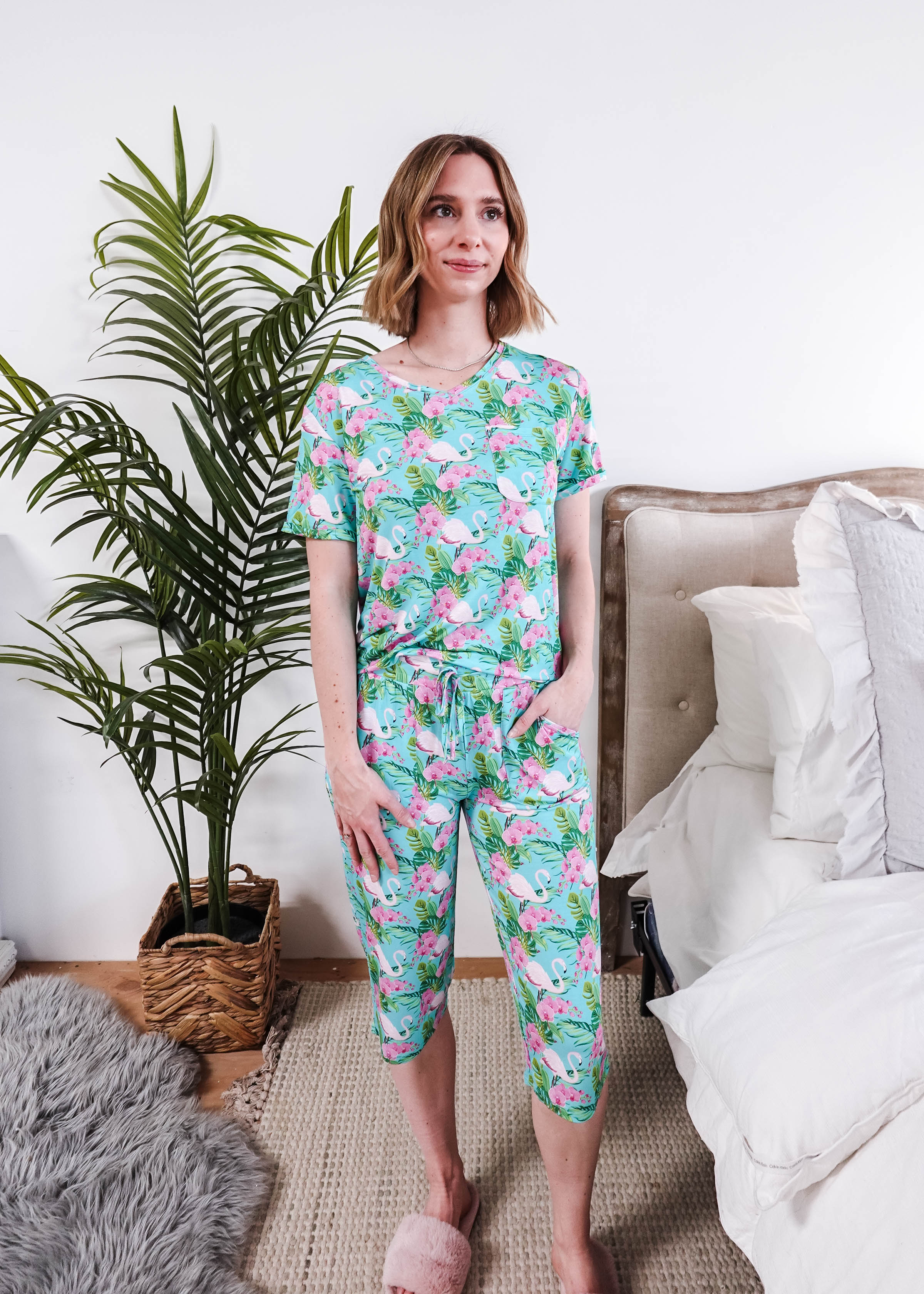 Tropic Like It's Hot Print Tee & Capri Bamboo PJ Set | GEORGIA RYLAN