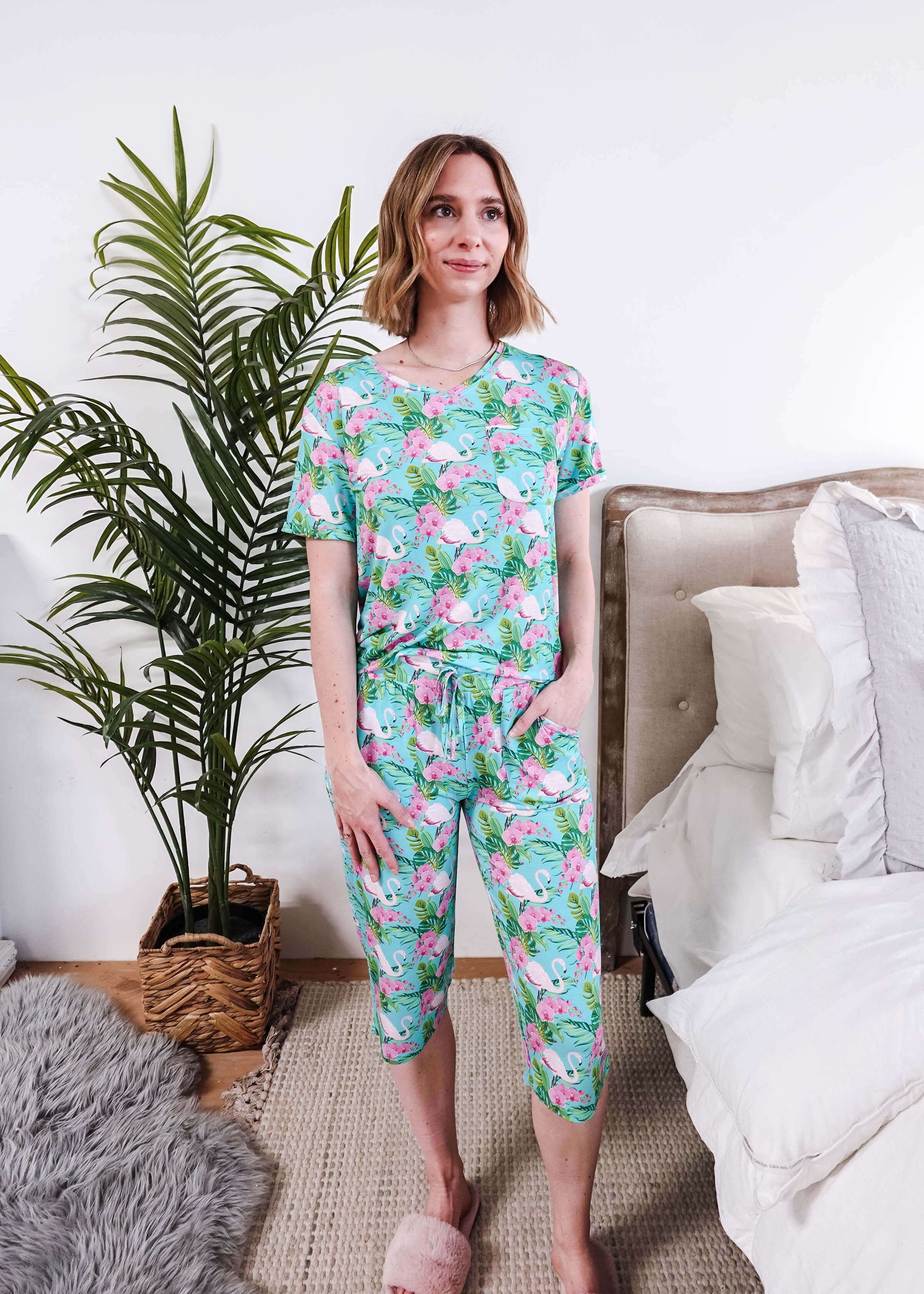 Tropic Like It's Hot Print Tee & Capri Bamboo PJ Set | GEORGIA RYLAN