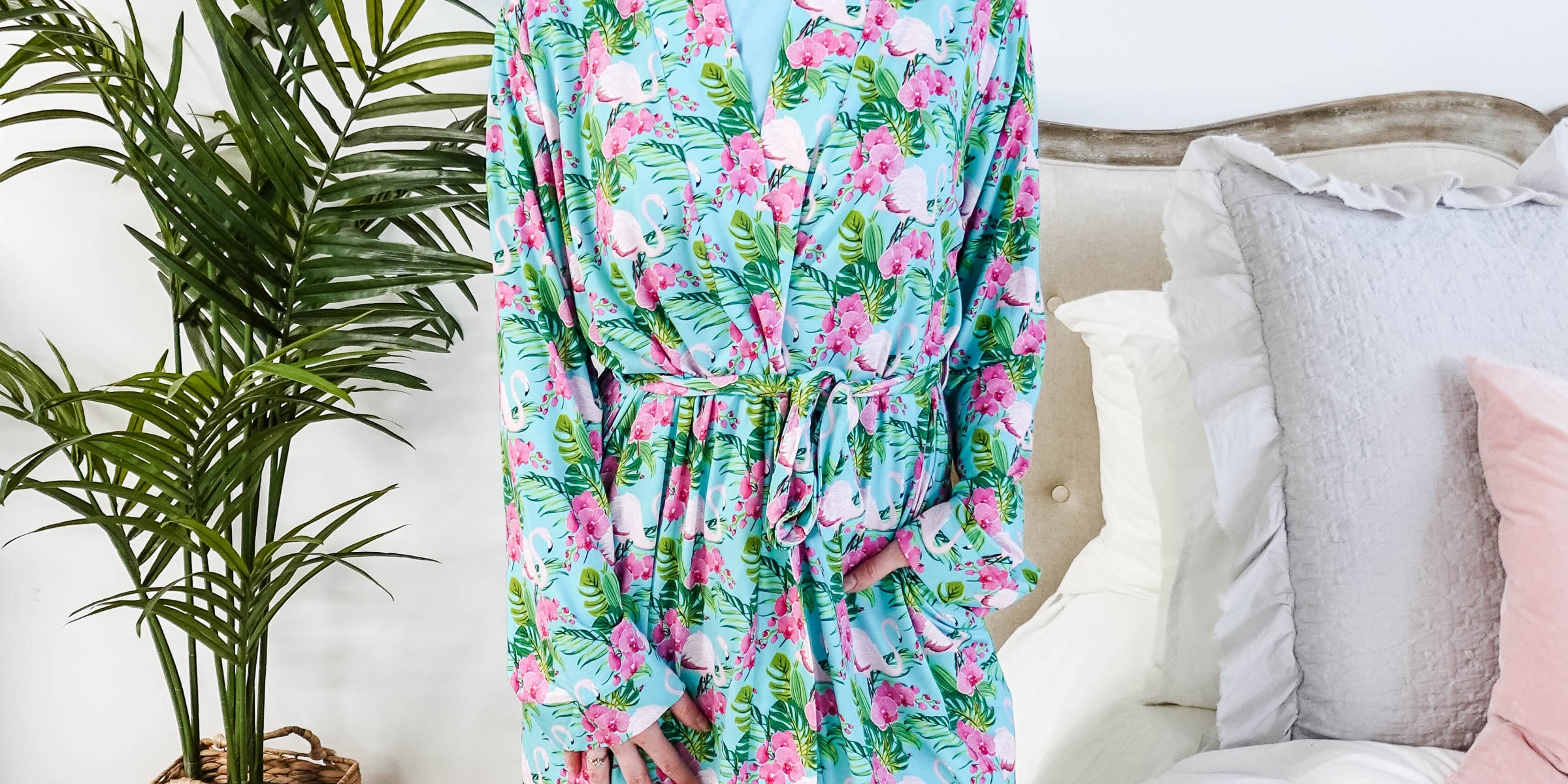 Tropic Like It's Hot Bamboo Short Robe | Georgia Rylan
