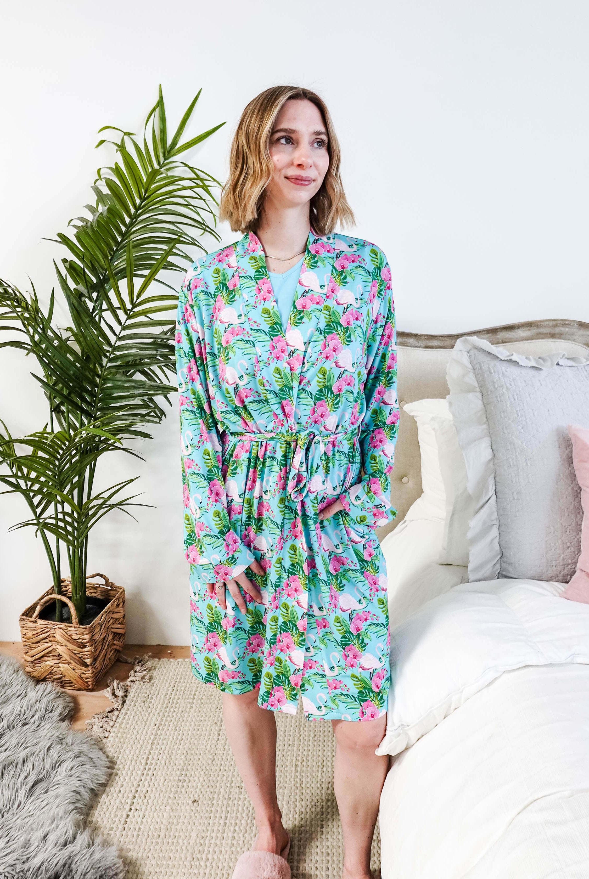 Tropic Like It's Hot Bamboo Short Robe | Georgia Rylan