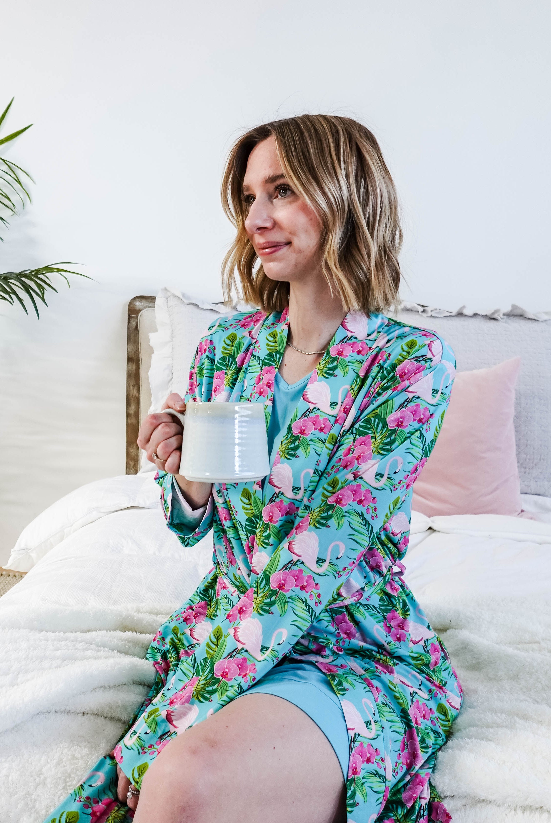 Tropic Like It's Hot Bamboo Short Robe | Georgia Rylan