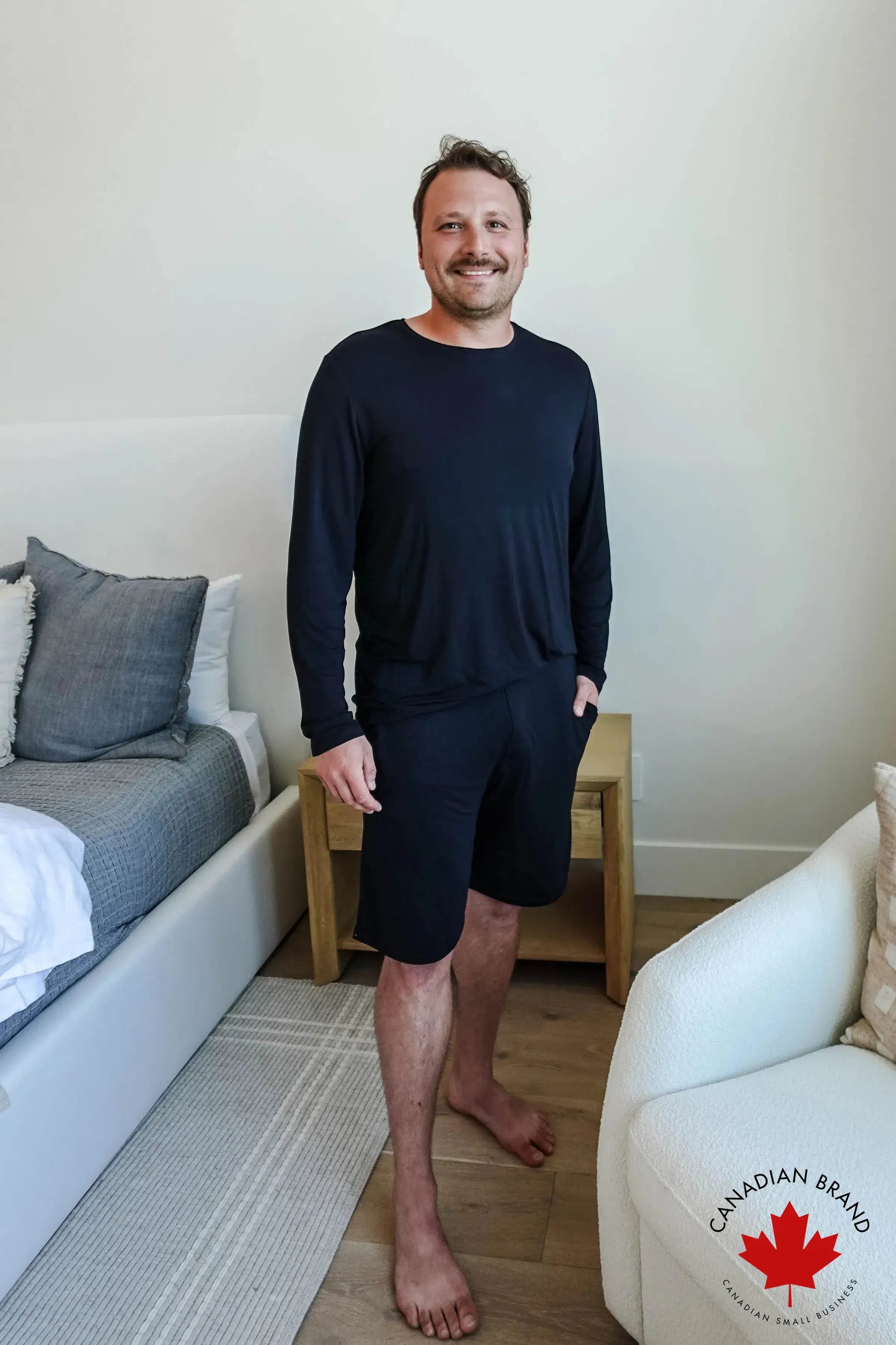 Unisex Long Sleeve Tee Bamboo | Black