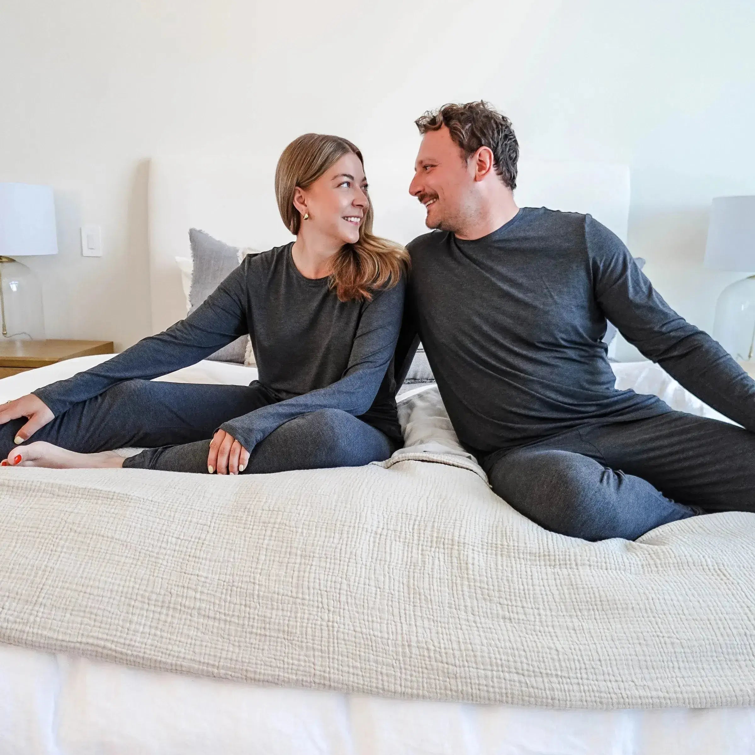 Unisex Long Sleeve Tee Bamboo | Charcoal