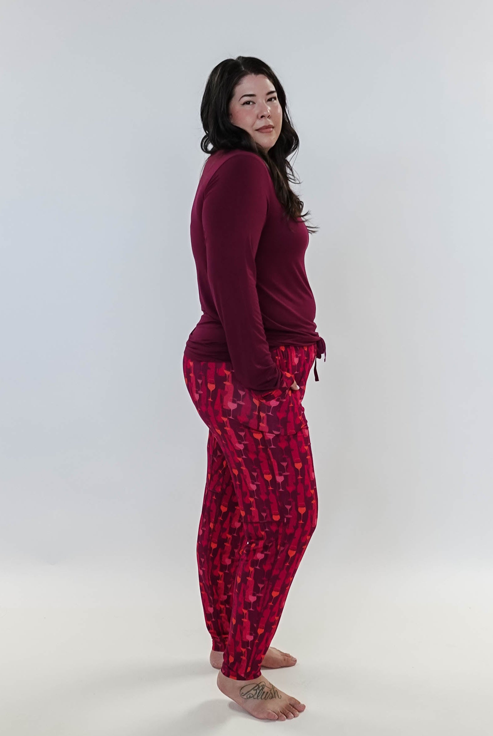 Vino Dreams PJ Long Sleeve Jogger Bamboo Set | GEORGIA RYLAN