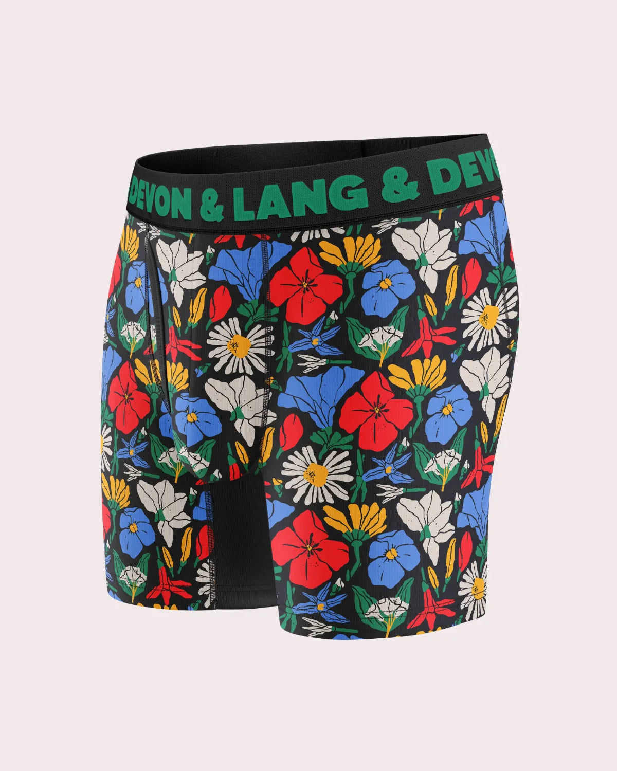 Devon + Lang Journey Men's Boxer Brief in Vivid Bloom print — Cloud Nine Pajamas Edmonton