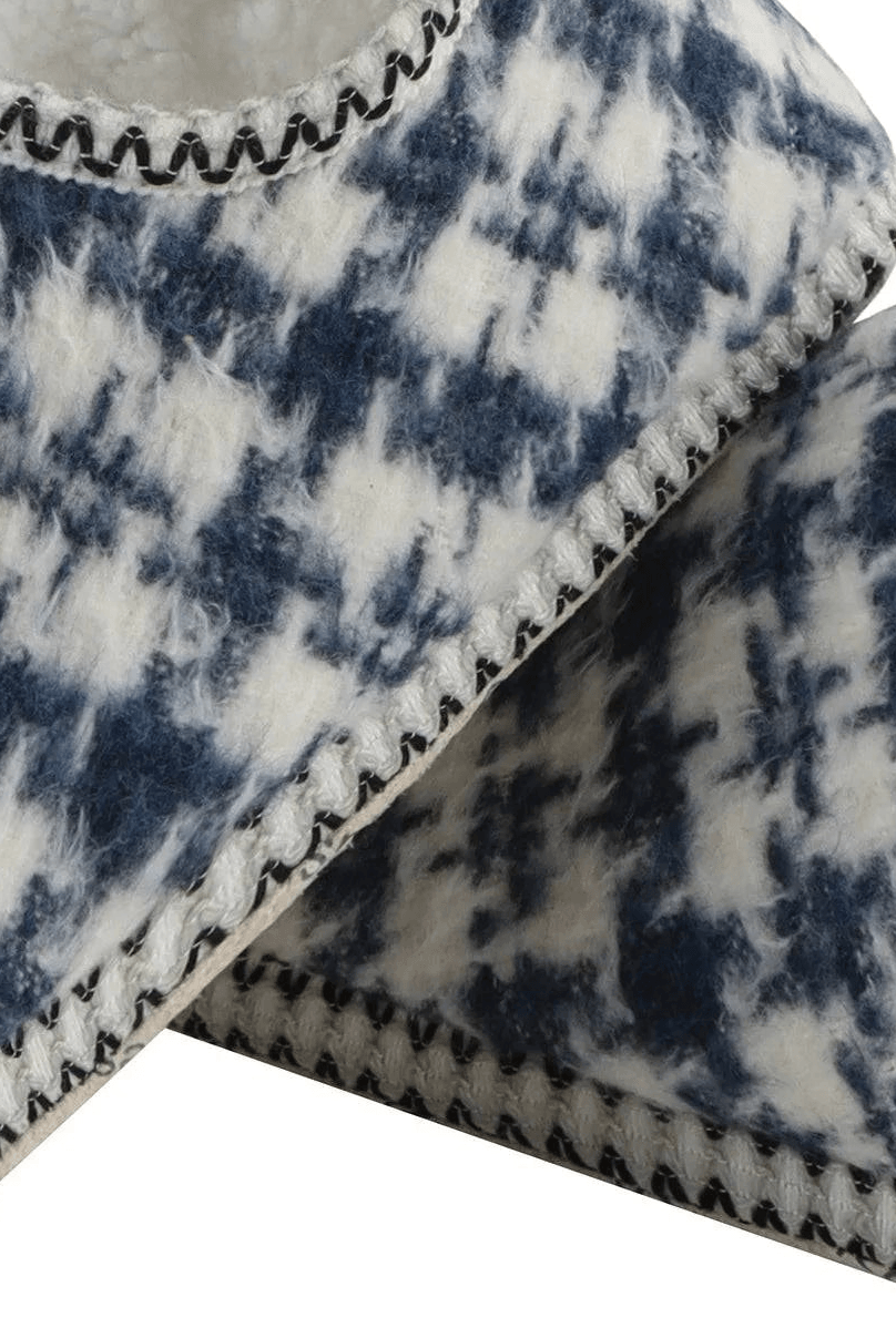 Snoozies Women's Houndstooth Cabin Bootie Grey