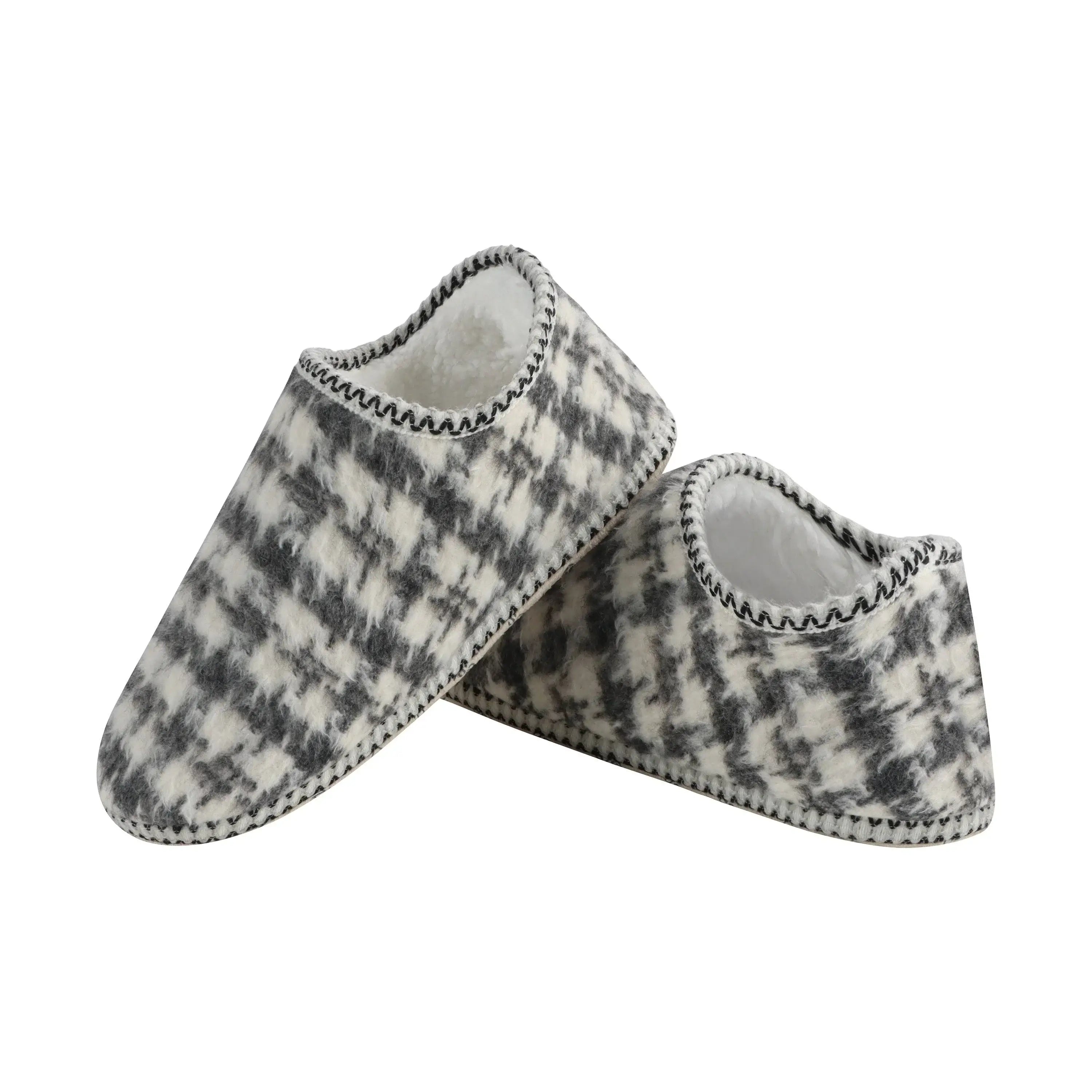 Snoozies Women's Houndstooth Cabin Bootie Grey