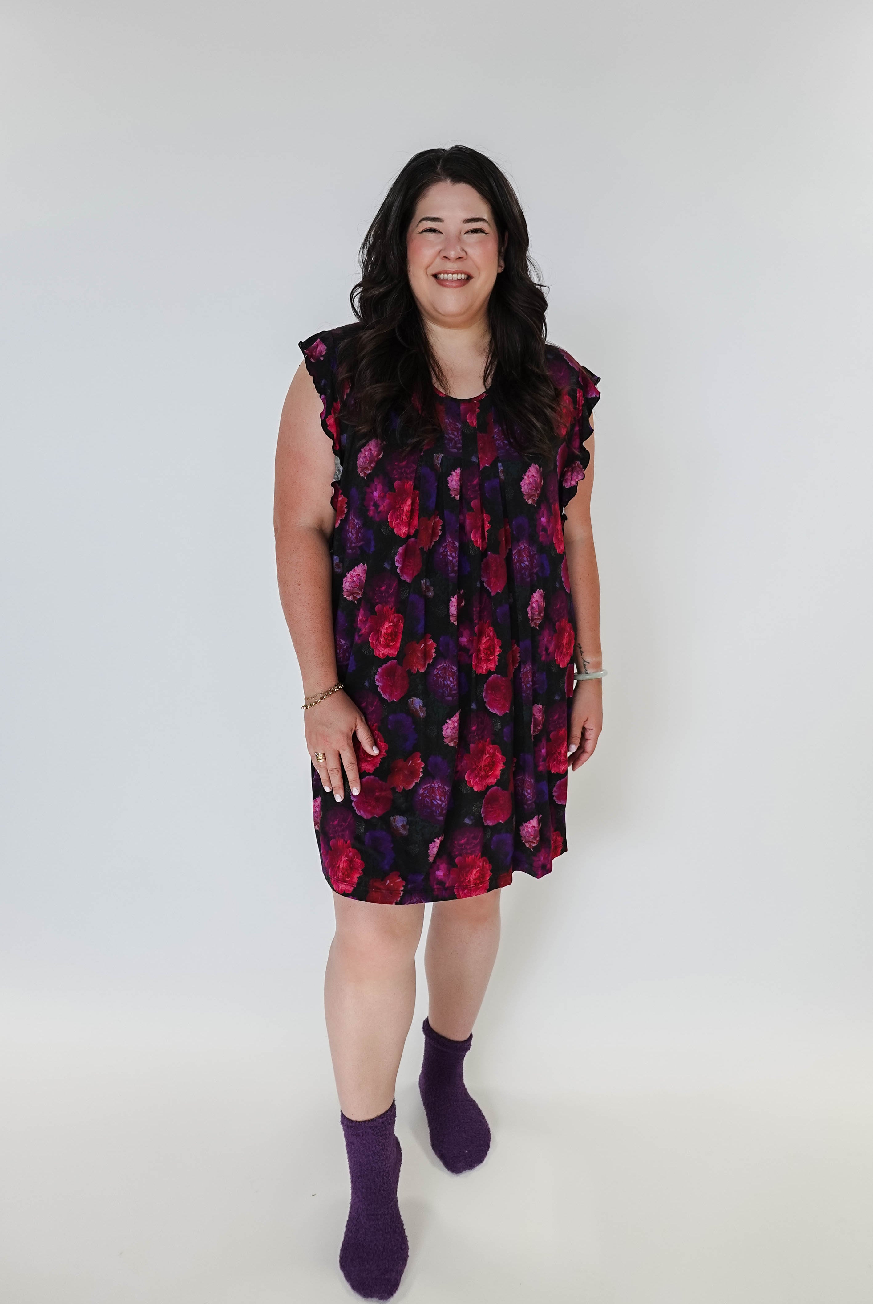 women's Winter Blossom Flutter Bamboo Nightgown breathable GEORGIA RYLAN