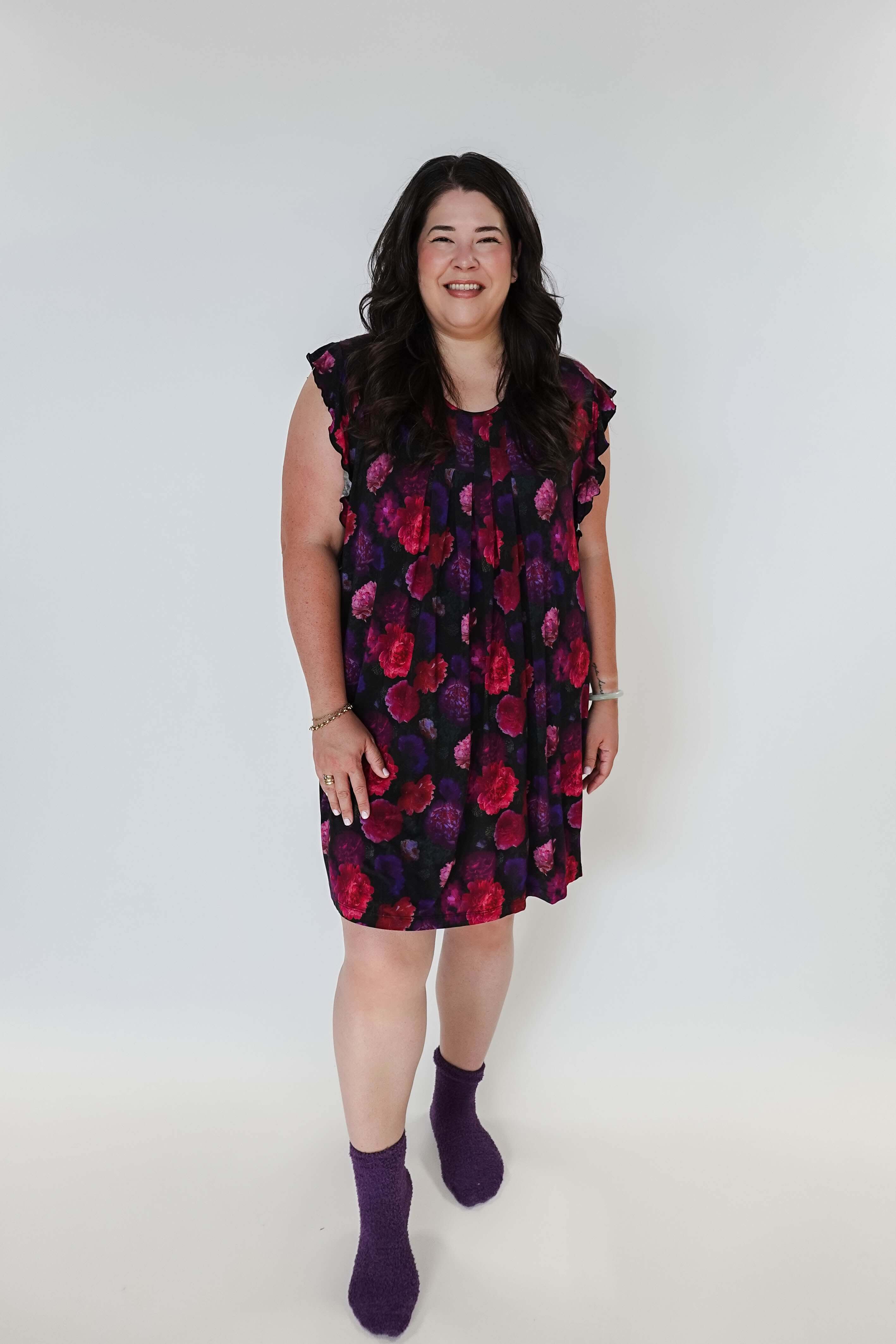 women's Winter Blossom Flutter Bamboo Nightgown breathable GEORGIA RYLAN