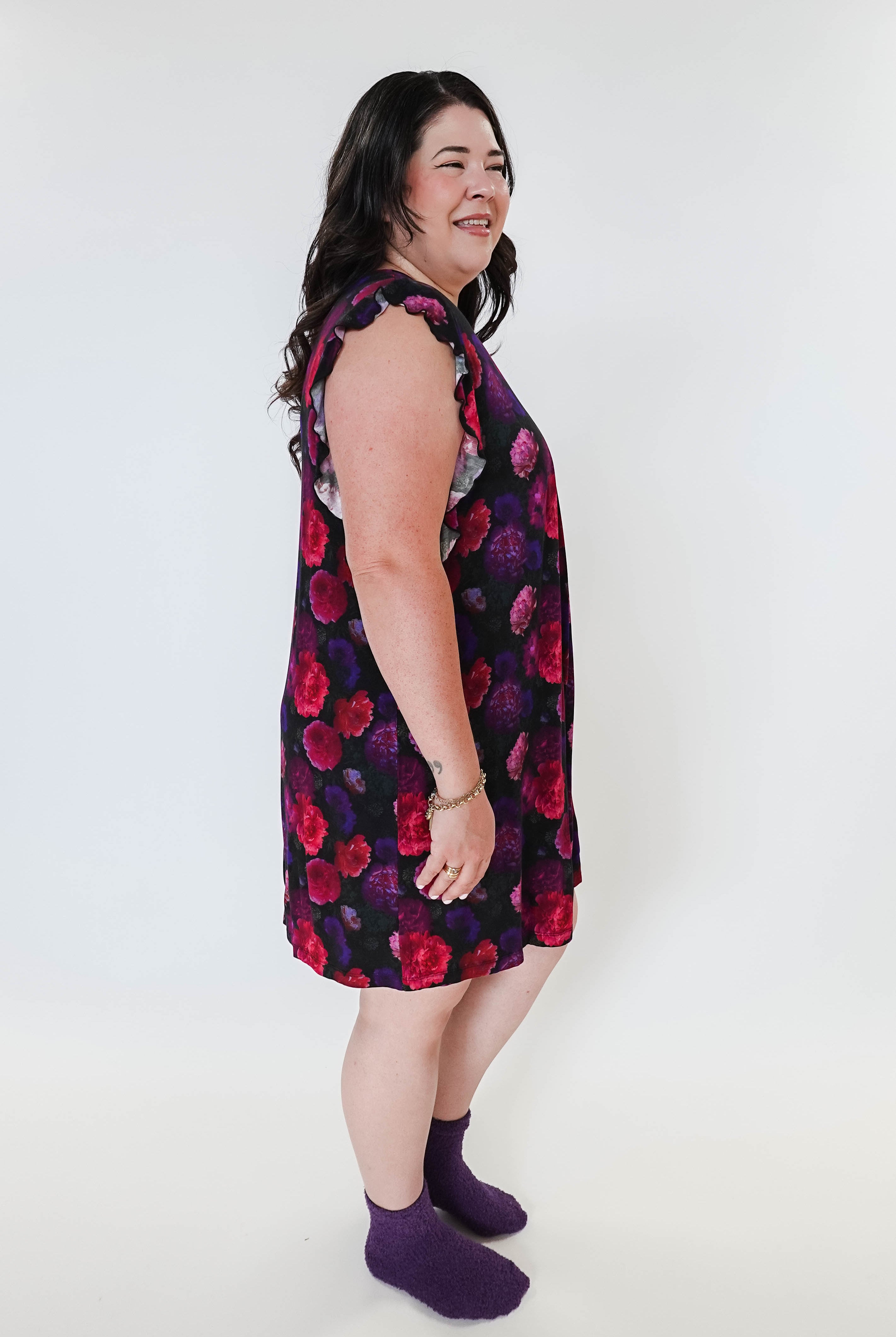 women's Winter Blossom Flutter Bamboo Nightgown breathable GEORGIA RYLAN