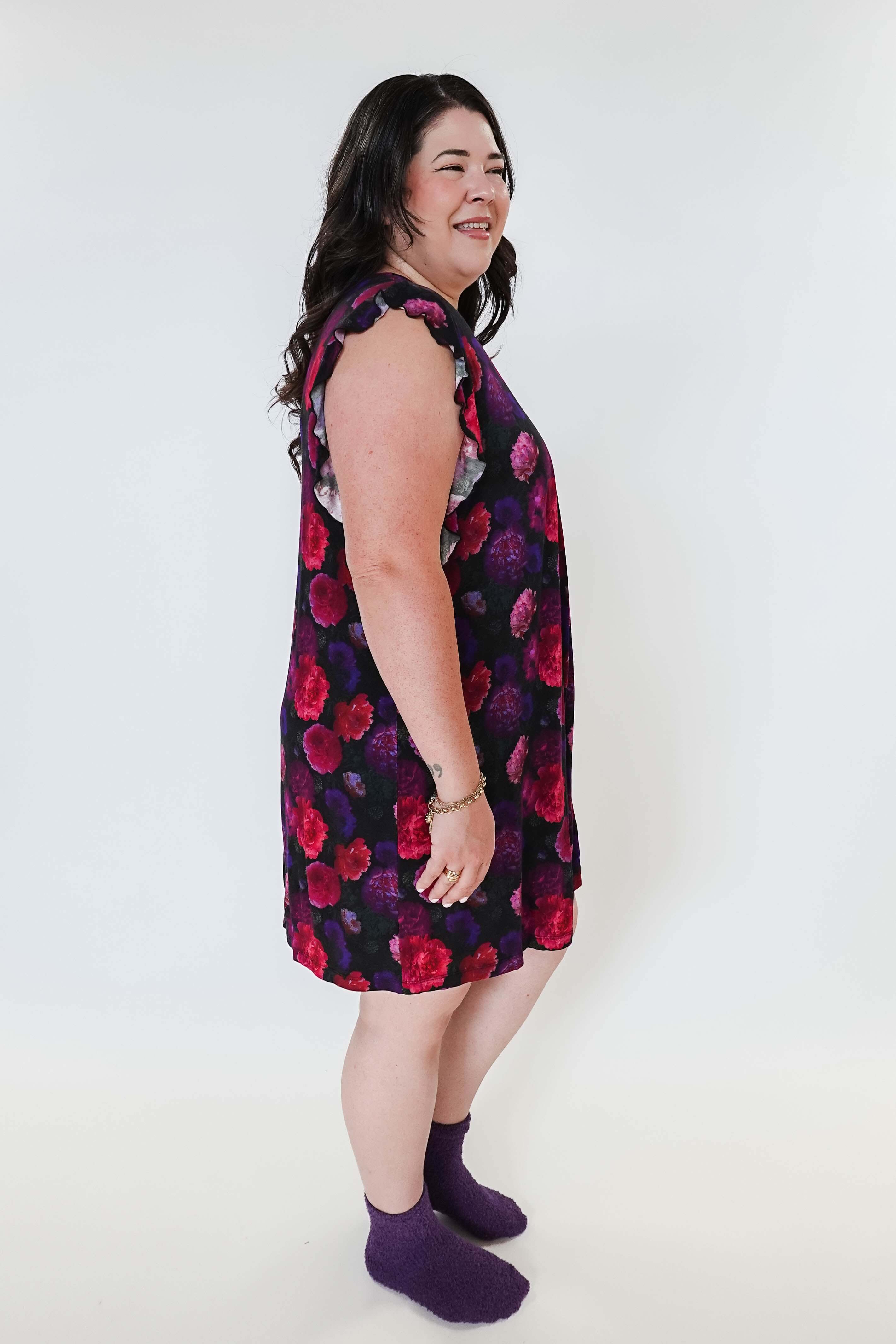 women's Winter Blossom Flutter Bamboo Nightgown breathable GEORGIA RYLAN