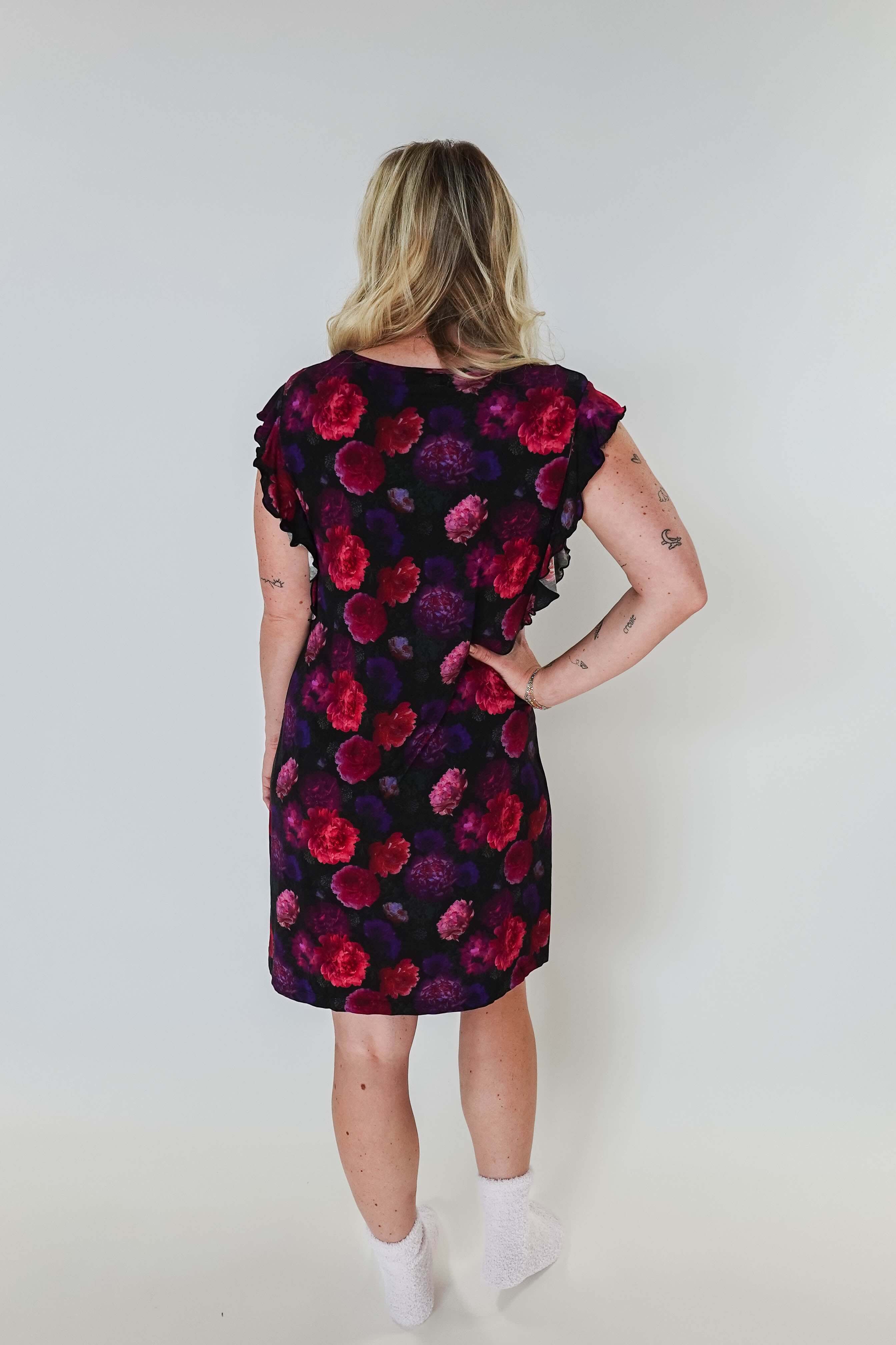 Winter Blossom Flutter Bamboo Nightgown