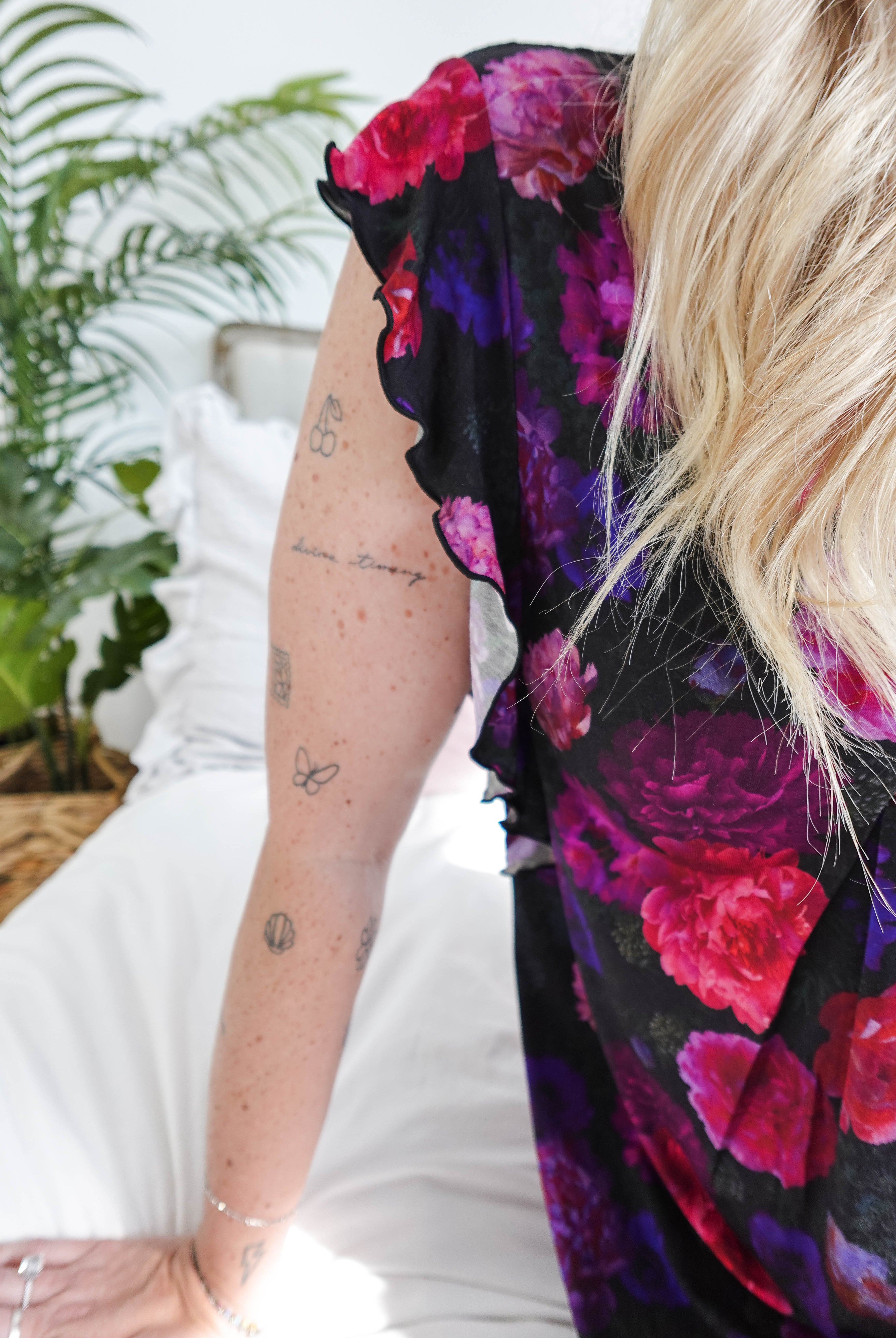 Winter Blossom Flutter Bamboo Nightgown