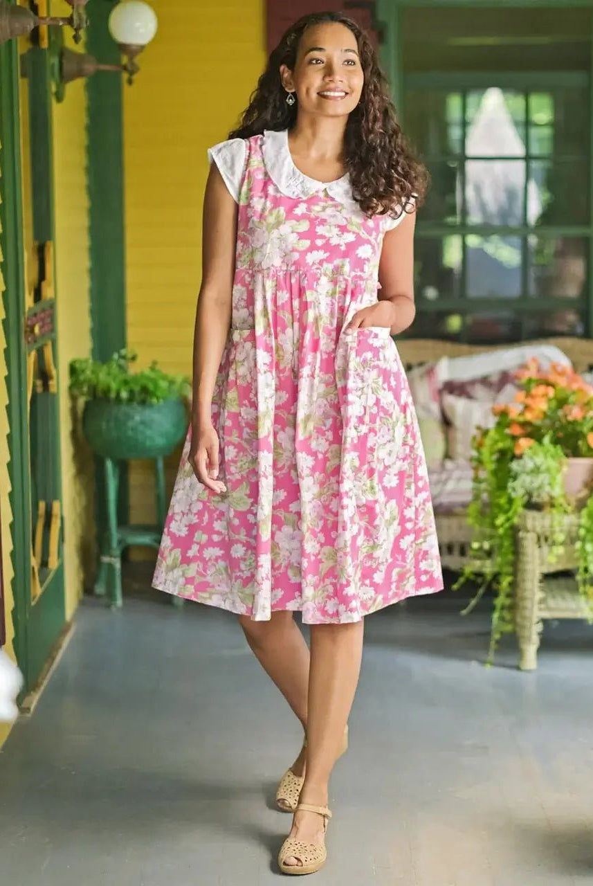 April Cornell Apple Blossom Sundress – Pink Cotton - April Cornell - Cloud Nine Pajamas