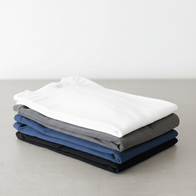 bobs bamboo sleep tee bundle in white, charcoal, denim blue and black