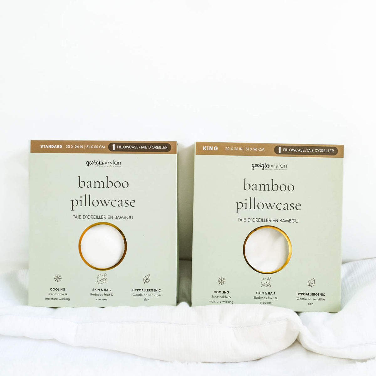 Georgia Rylan Bamboo Pillowcase King and Standard sizes available — Cloud Nine Pajamas