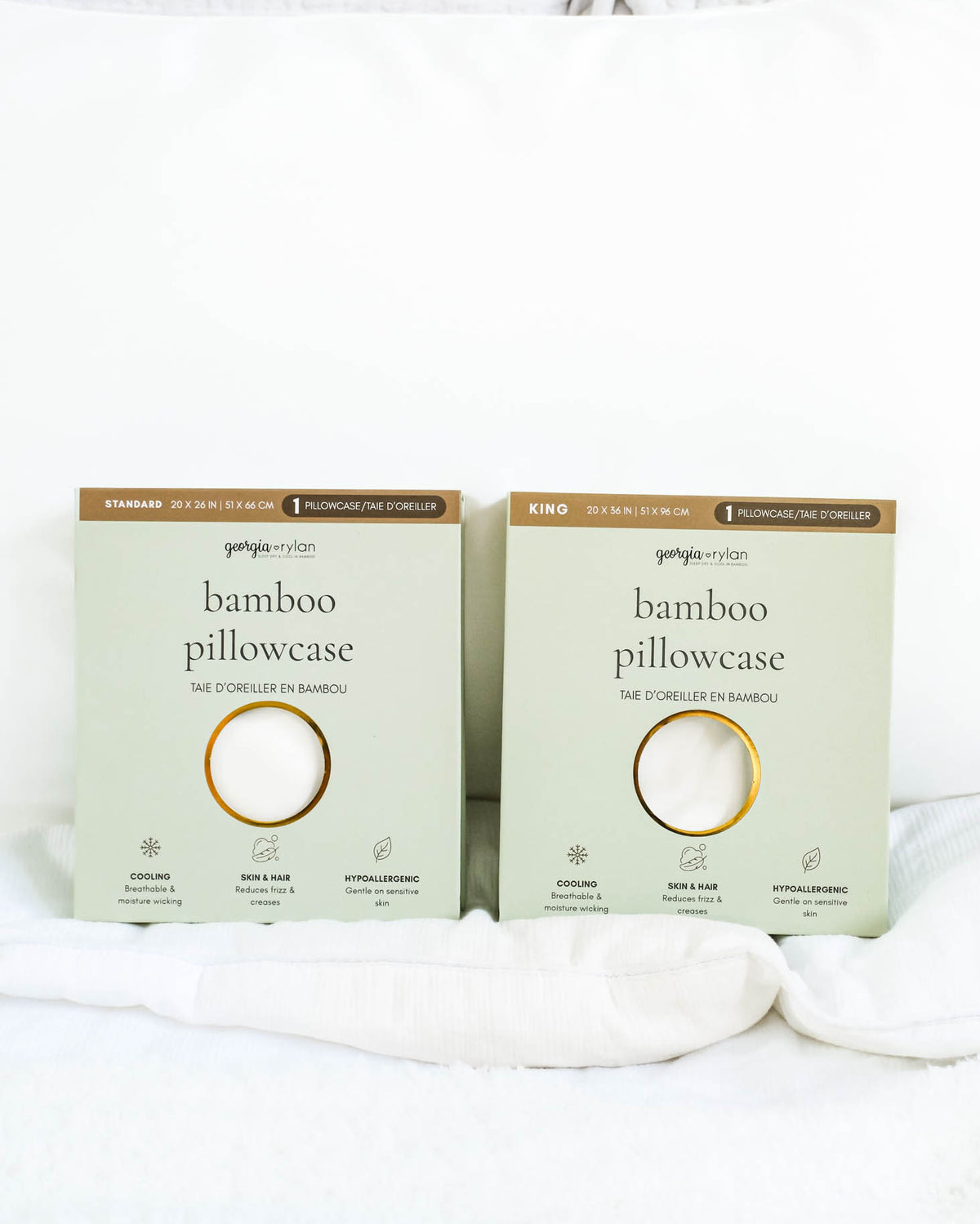 Georgia Rylan Bamboo Pillowcase King and Standard sizes available — Cloud Nine Pajamas