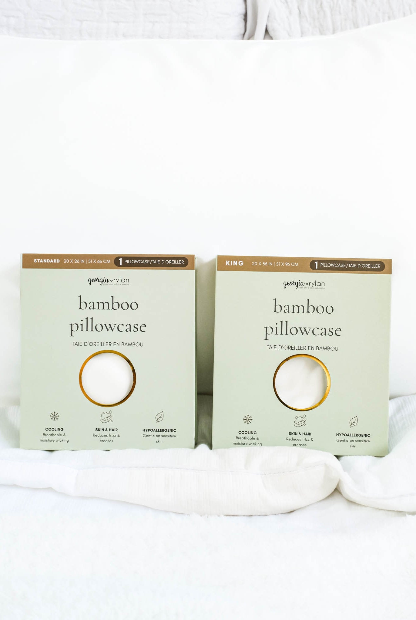 Georgia Rylan Bamboo Pillowcase King and Standard sizes available — Cloud Nine Pajamas