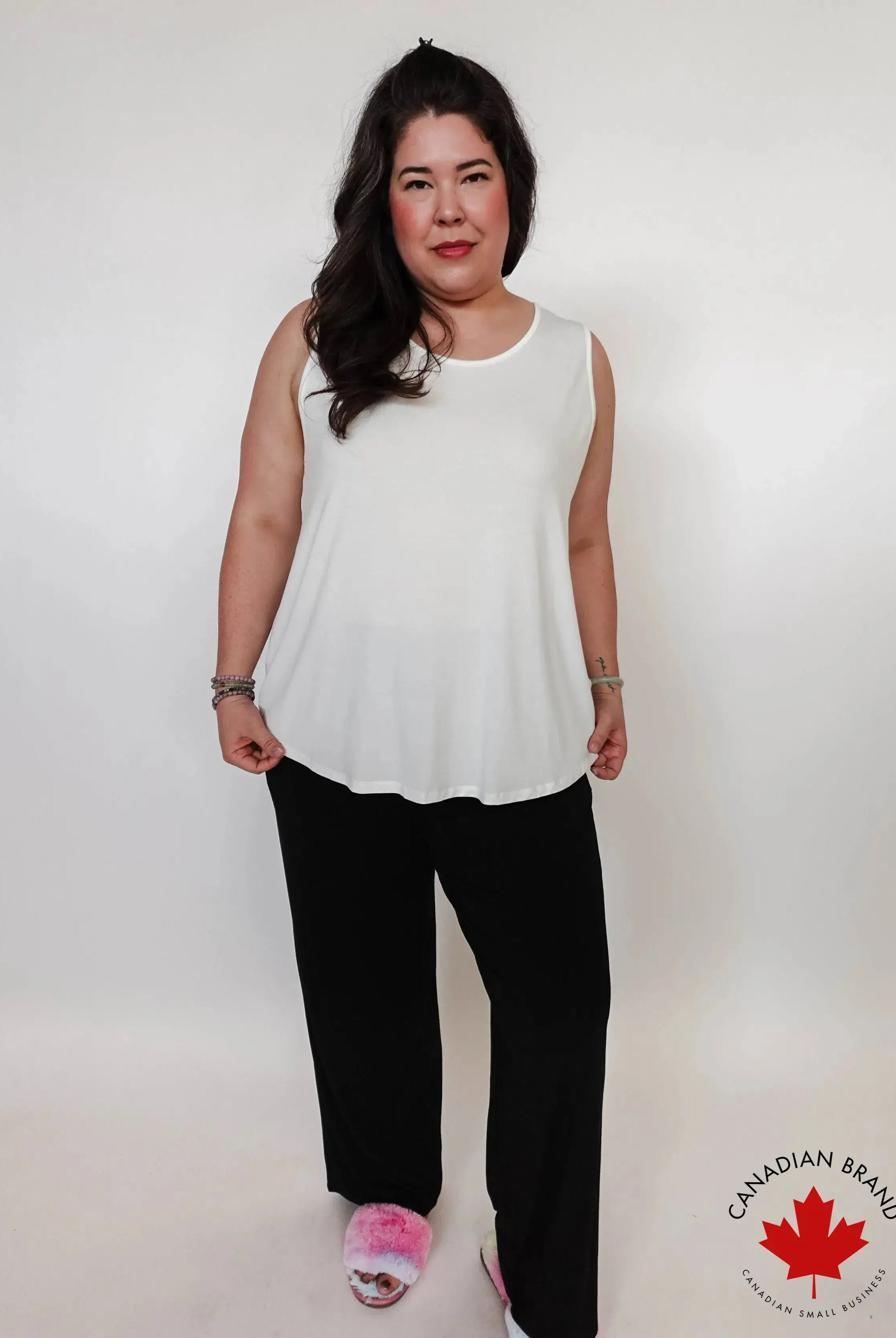 Essential Basic Bamboo Wide Strap Tank Top | Georgia Rylan