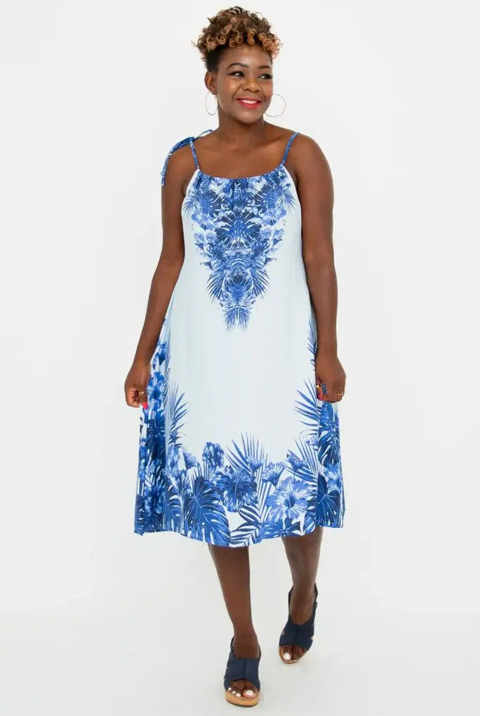 Beach Dress – Adjustable Lightweight Viscose Summer Cover - Up - Blue Sky Clothing Co - Cloud Nine Pajamas