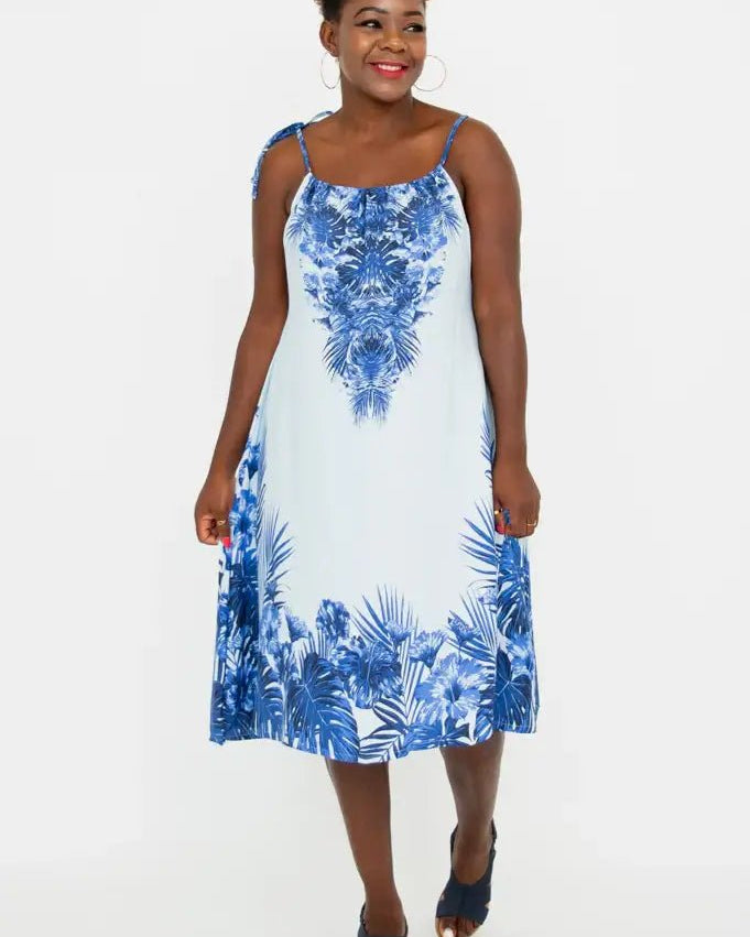Beach Dress – Adjustable Lightweight Viscose Summer Cover - Up - Blue Sky Clothing Co - Cloud Nine Pajamas
