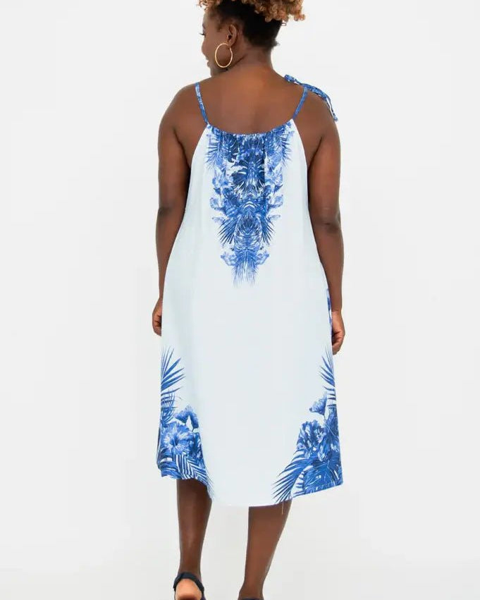 Beach Dress – Adjustable Lightweight Viscose Summer Cover - Up - Blue Sky Clothing Co - Cloud Nine Pajamas