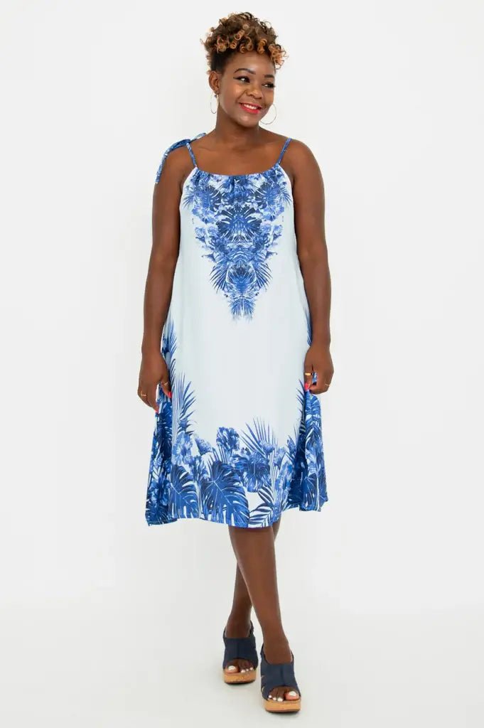 Beach Dress – Adjustable Lightweight Viscose Summer Cover - Up - Blue Sky Clothing Co - Cloud Nine Pajamas