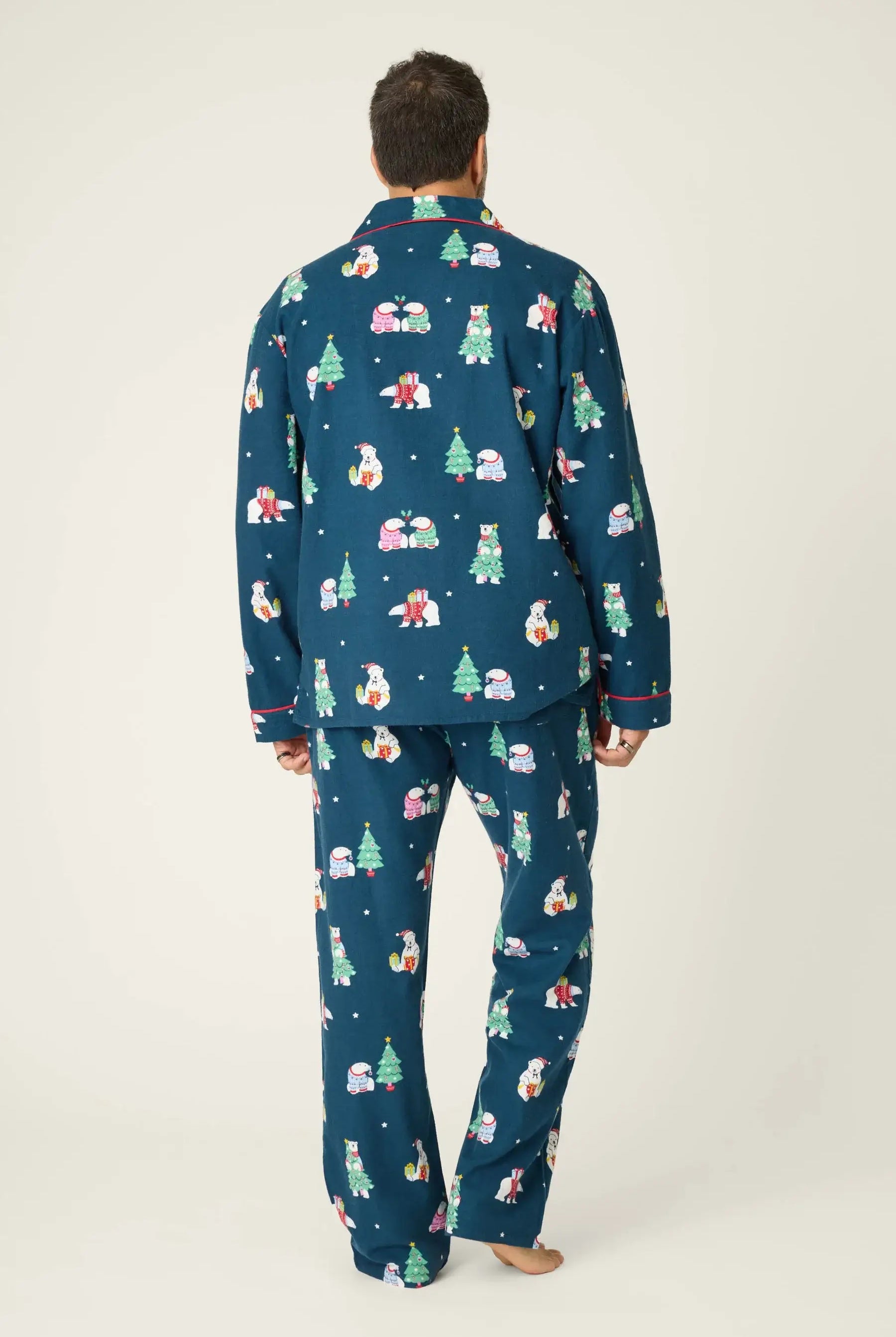 Bearly Awake Men's Flannel PJ Set | Holiday Bear Print | PJ Salvage
