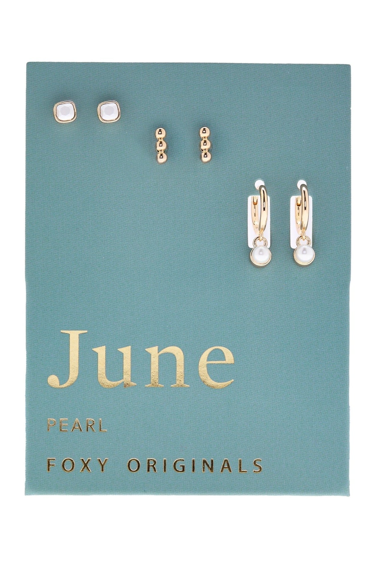 Foxy Originals Birthstone Earrings Gold huggie hoop and stud set — Cloud Nine Pajamas