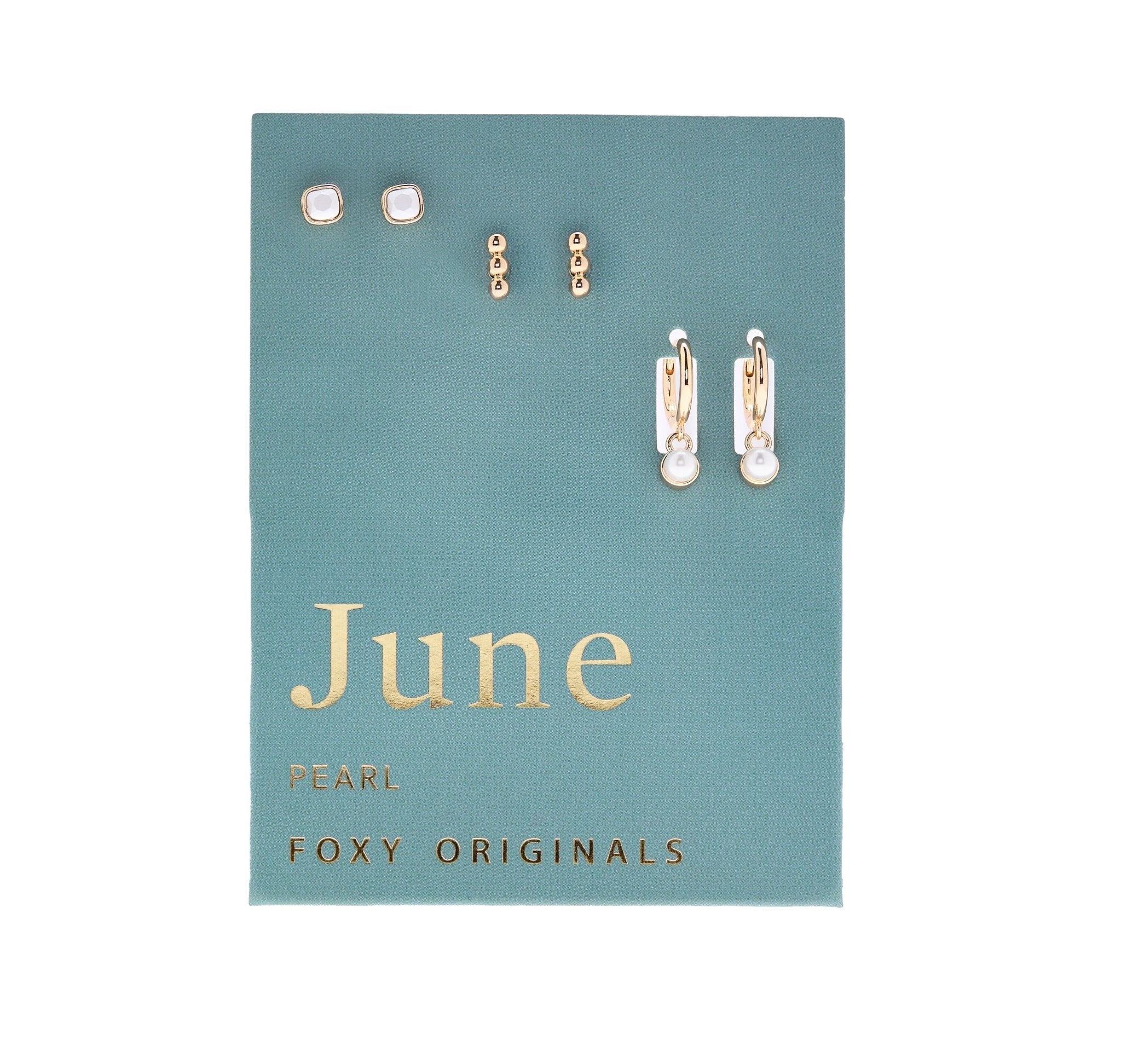 Foxy Originals Birthstone Earrings Gold huggie hoop and stud set — Cloud Nine Pajamas