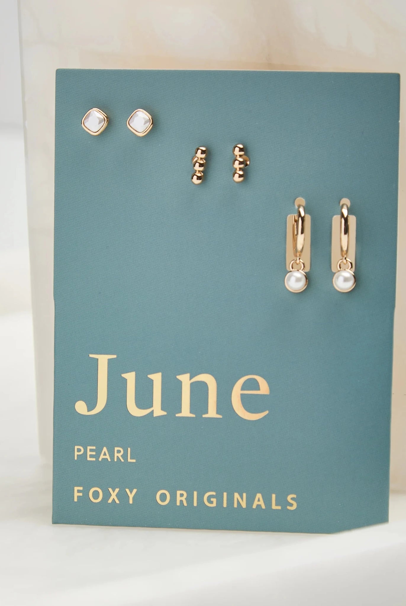 Foxy Originals Birthstone Earrings Gold huggie hoop and stud set — Cloud Nine Pajamas