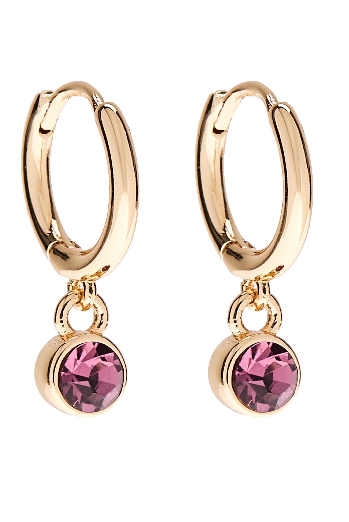 Foxy Originals Birthstone Earrings Gold huggie hoop and stud set — Cloud Nine Pajamas