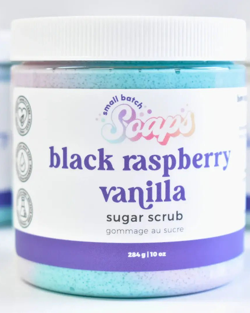 Black Raspberry Vanilla Sugar Scrub - Small Batch Soaps - Cloud Nine Pajamas
