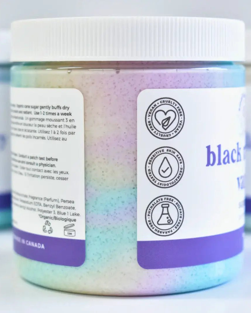 Black Raspberry Vanilla Sugar Scrub - Small Batch Soaps - Cloud Nine Pajamas