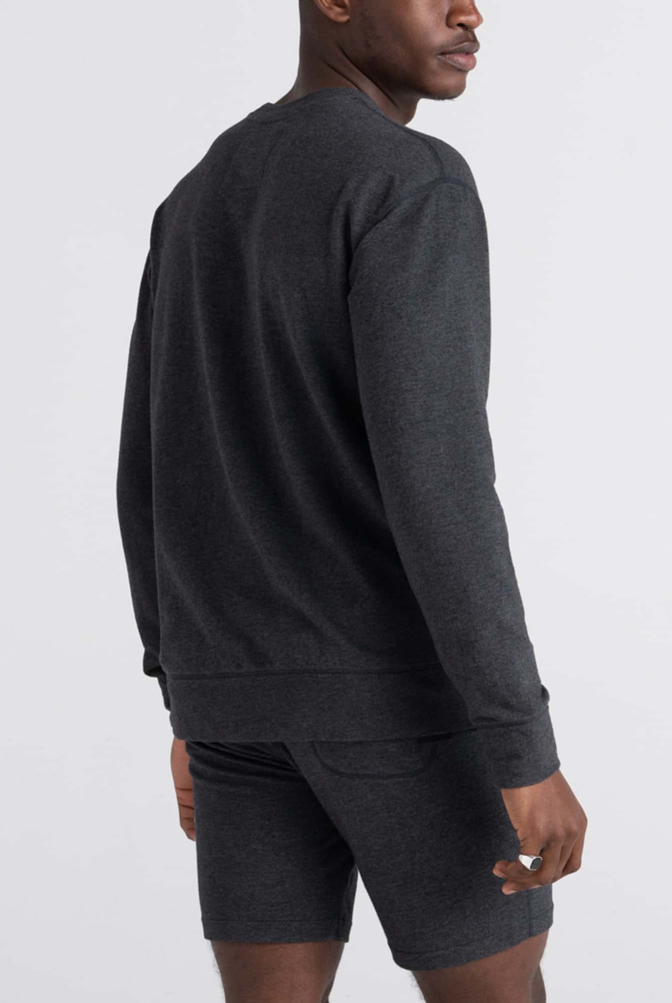 men's 3six five crew in black heather by SAXX