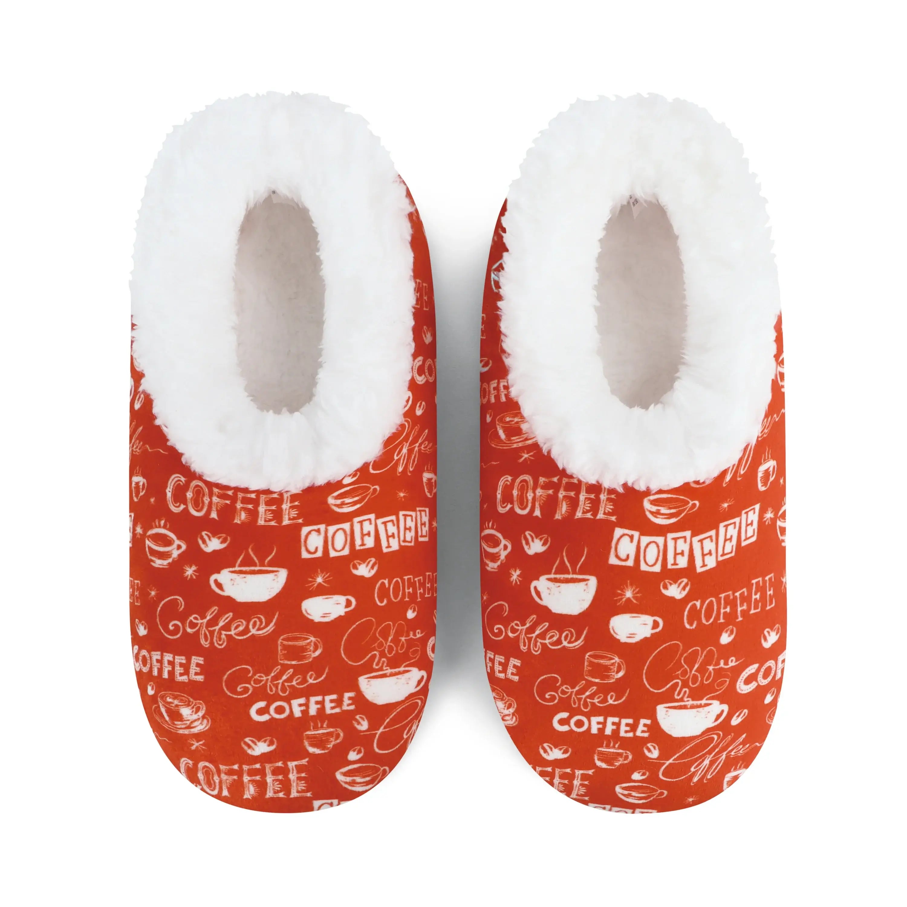Snoozies Plush COZY Slipper Socks coffee