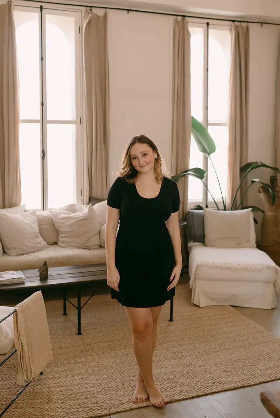 Meadow Dress Short | Blondie Apparel Black