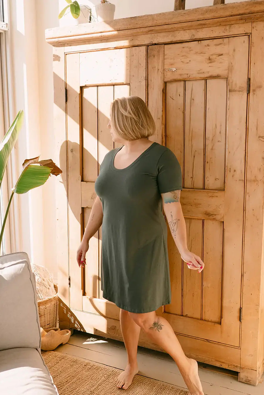 Meadow Dress Short | Blondie Apparel pine