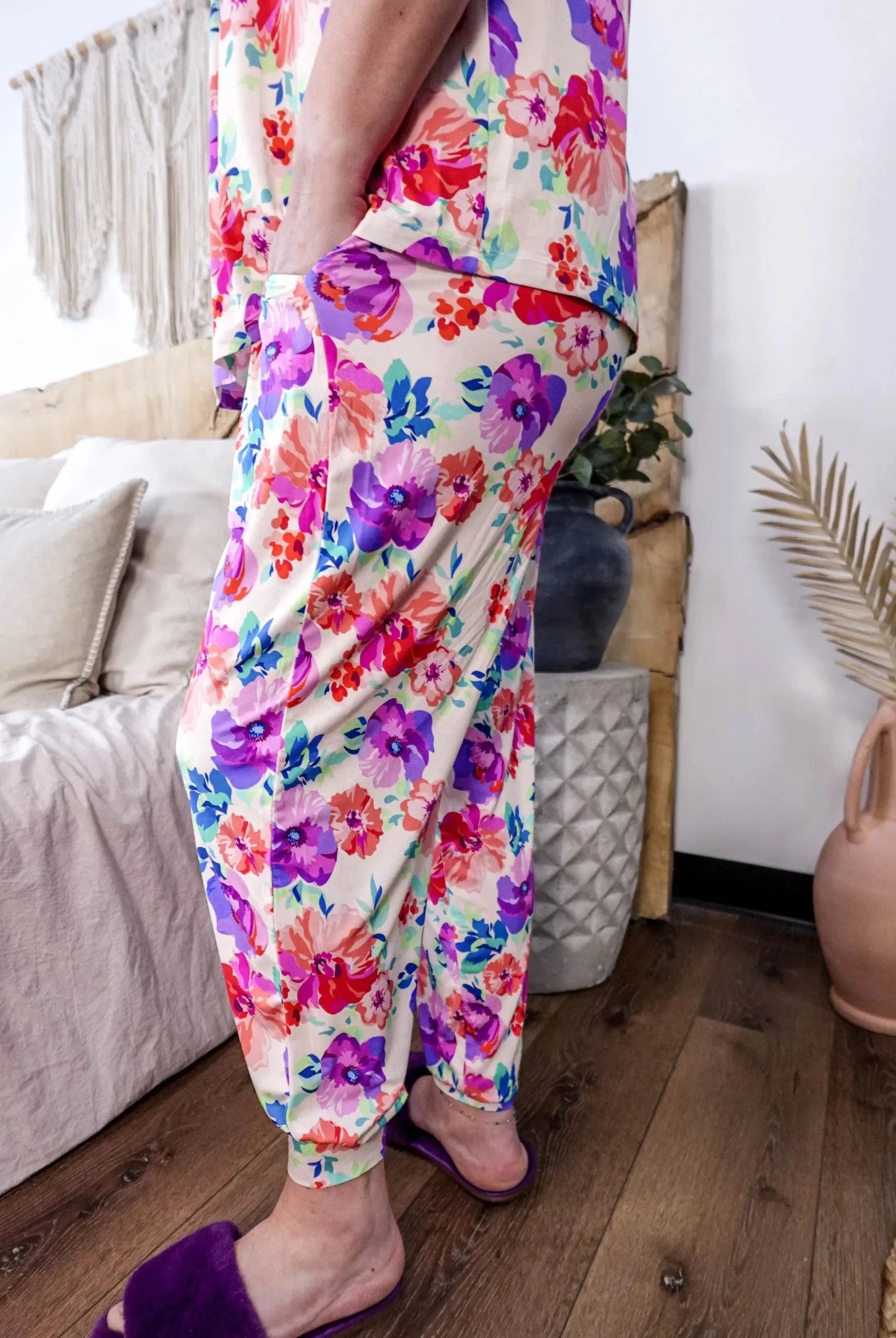 Flutter Top & Jogger PJ Set - Bamboo | Blooming Love georgia rylan