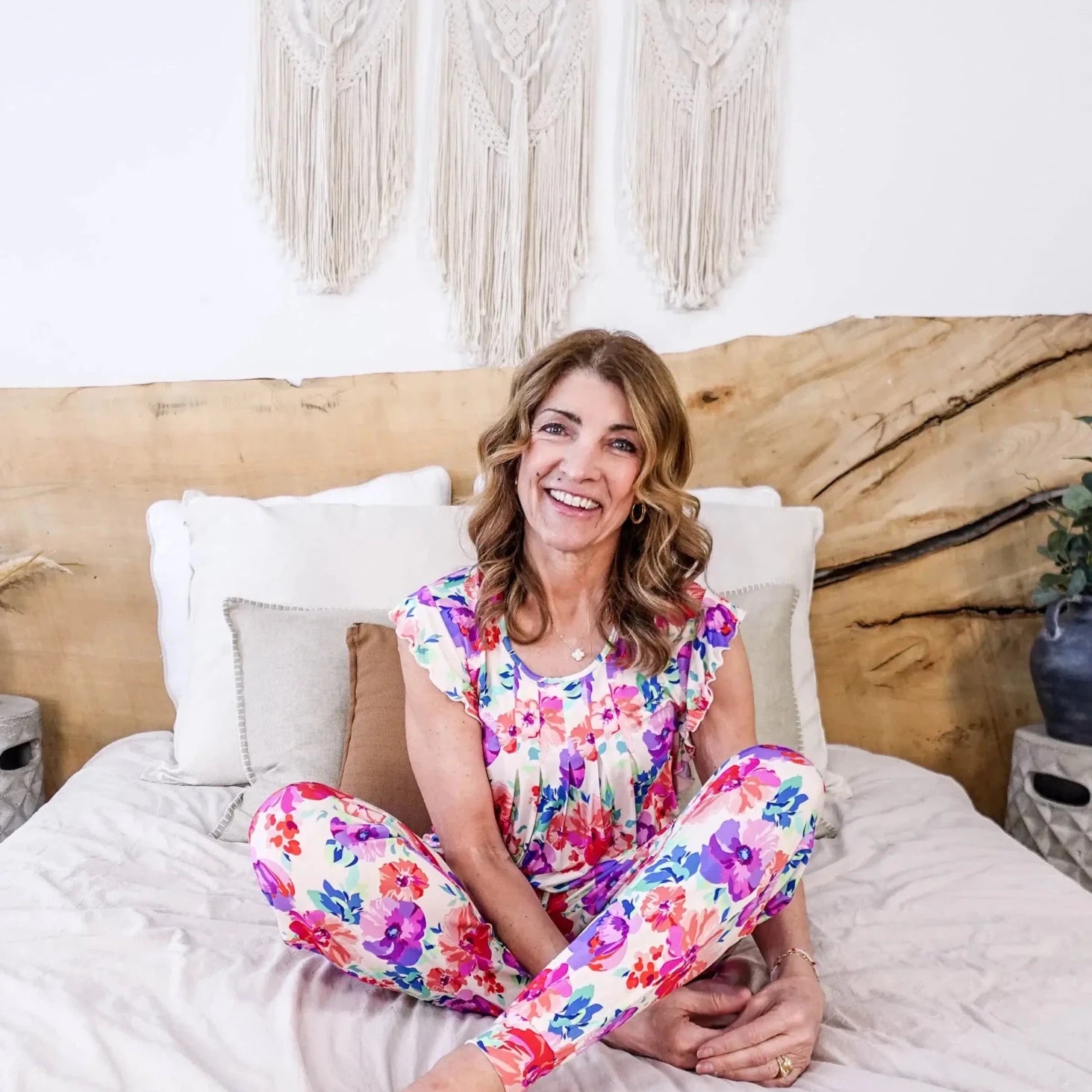 Flutter Top & Jogger PJ Set - Bamboo | Blooming Love georgia rylan