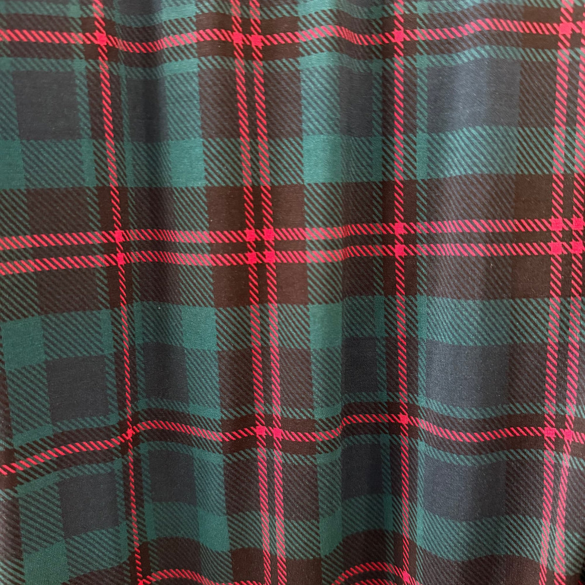Bob's Sleepwear Co. Stormy Blue Plaid bamboo tartan fabric swatch — Cloud Nine Pajamas Edmonton
