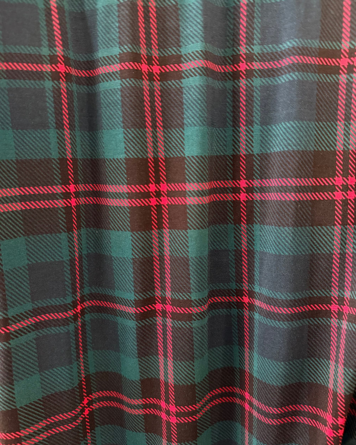 Bob's Sleepwear Co. Stormy Blue Plaid bamboo tartan fabric swatch — Cloud Nine Pajamas Edmonton