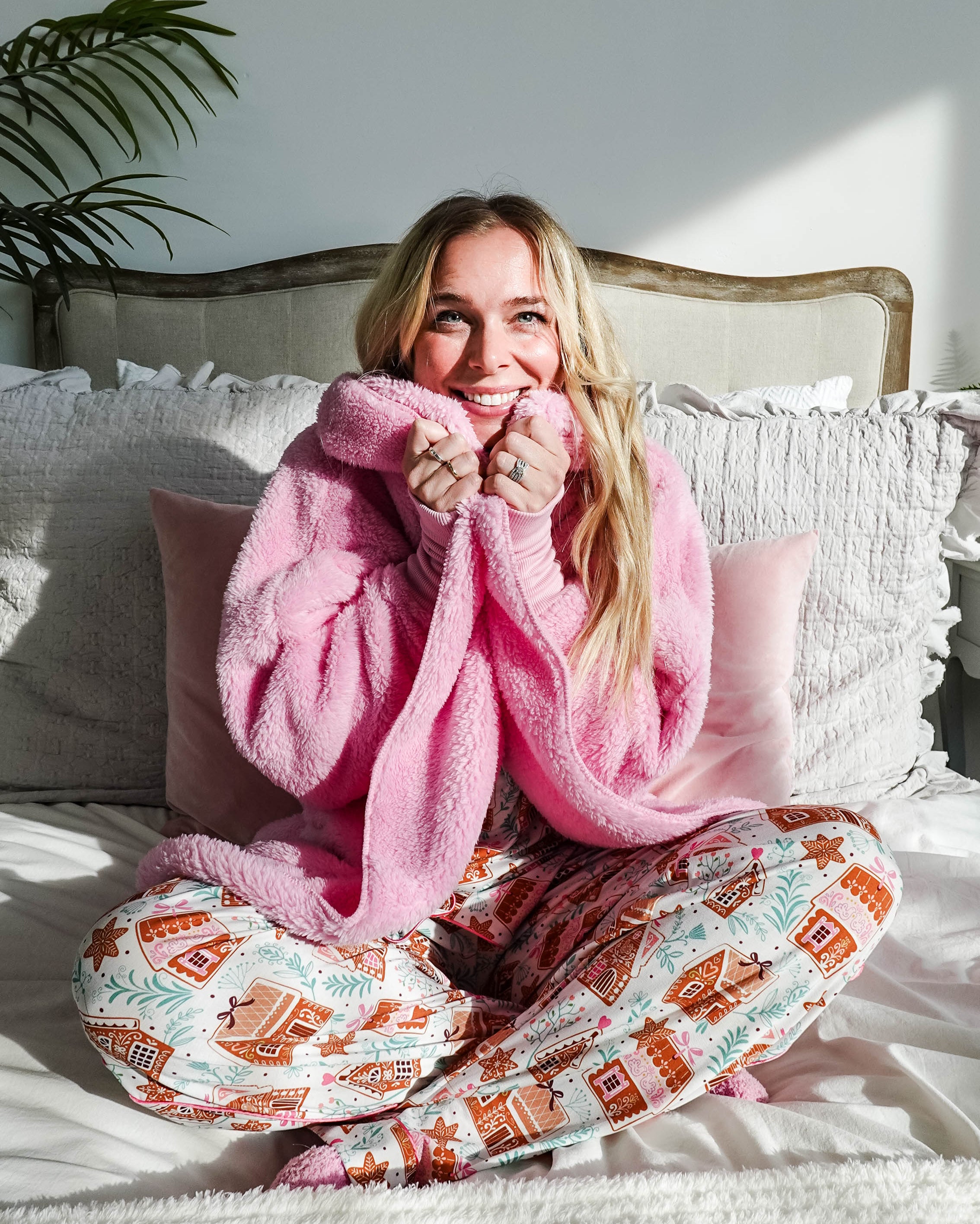 blush cloud cozy cardi jan marie women's fluffy sweater coat with hood