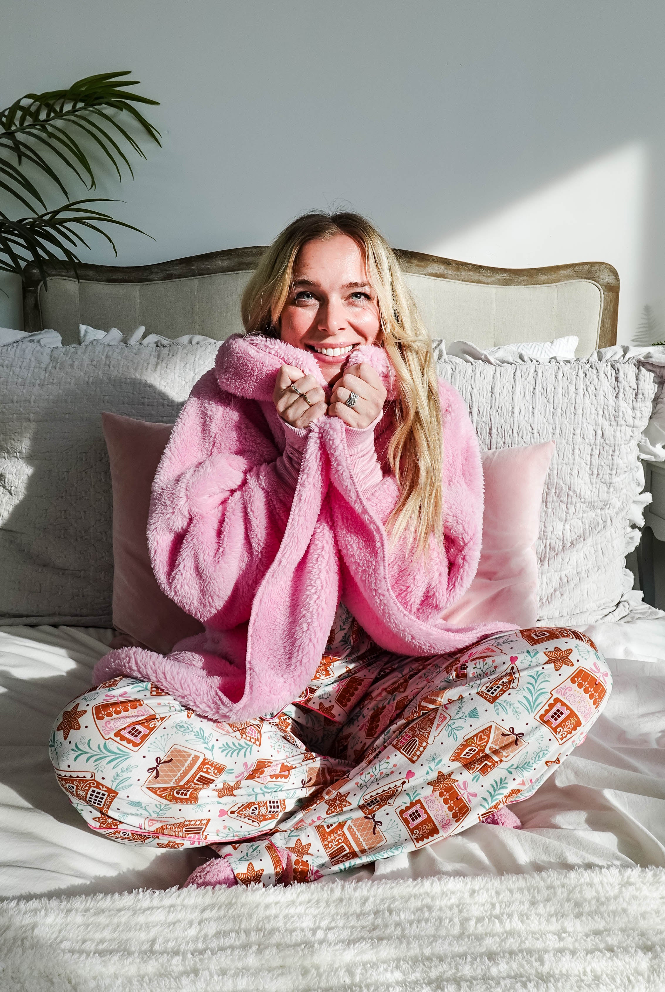 blush cloud cozy cardi jan marie women's fluffy sweater coat with hood