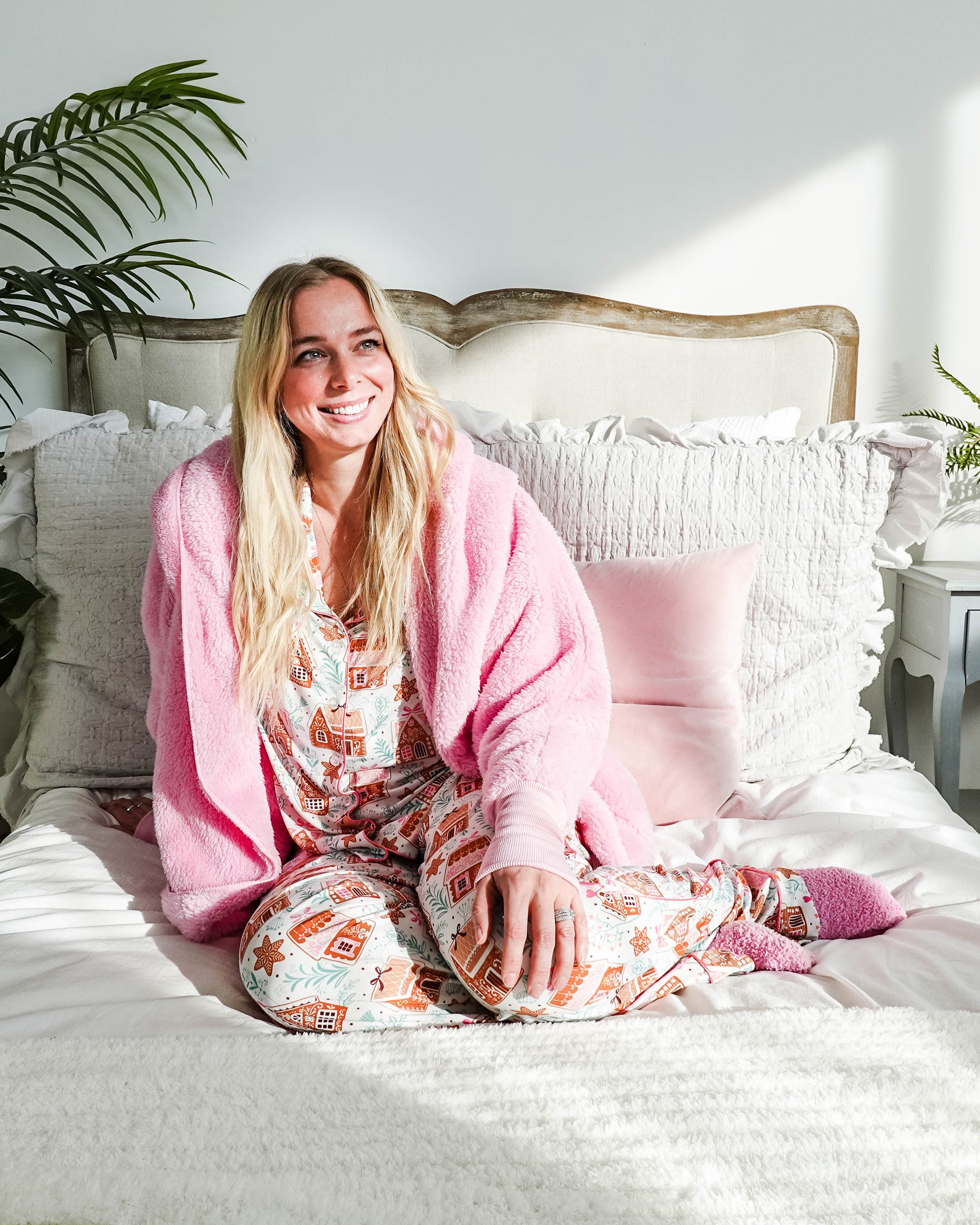 blush cloud cozy cardi jan marie women's fluffy sweater coat with hood