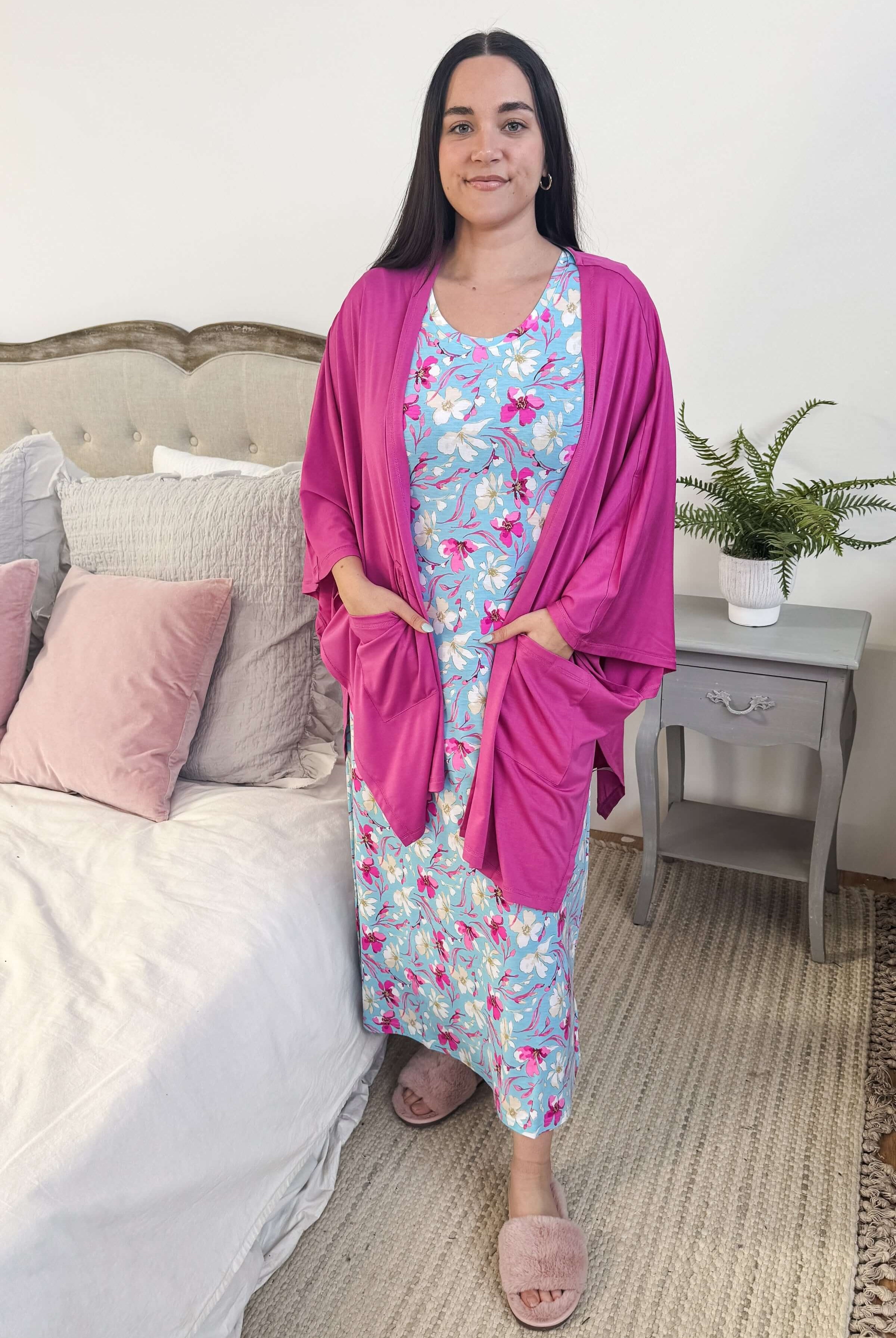 Cardigan Pockets Breathable Cool Girl Pink