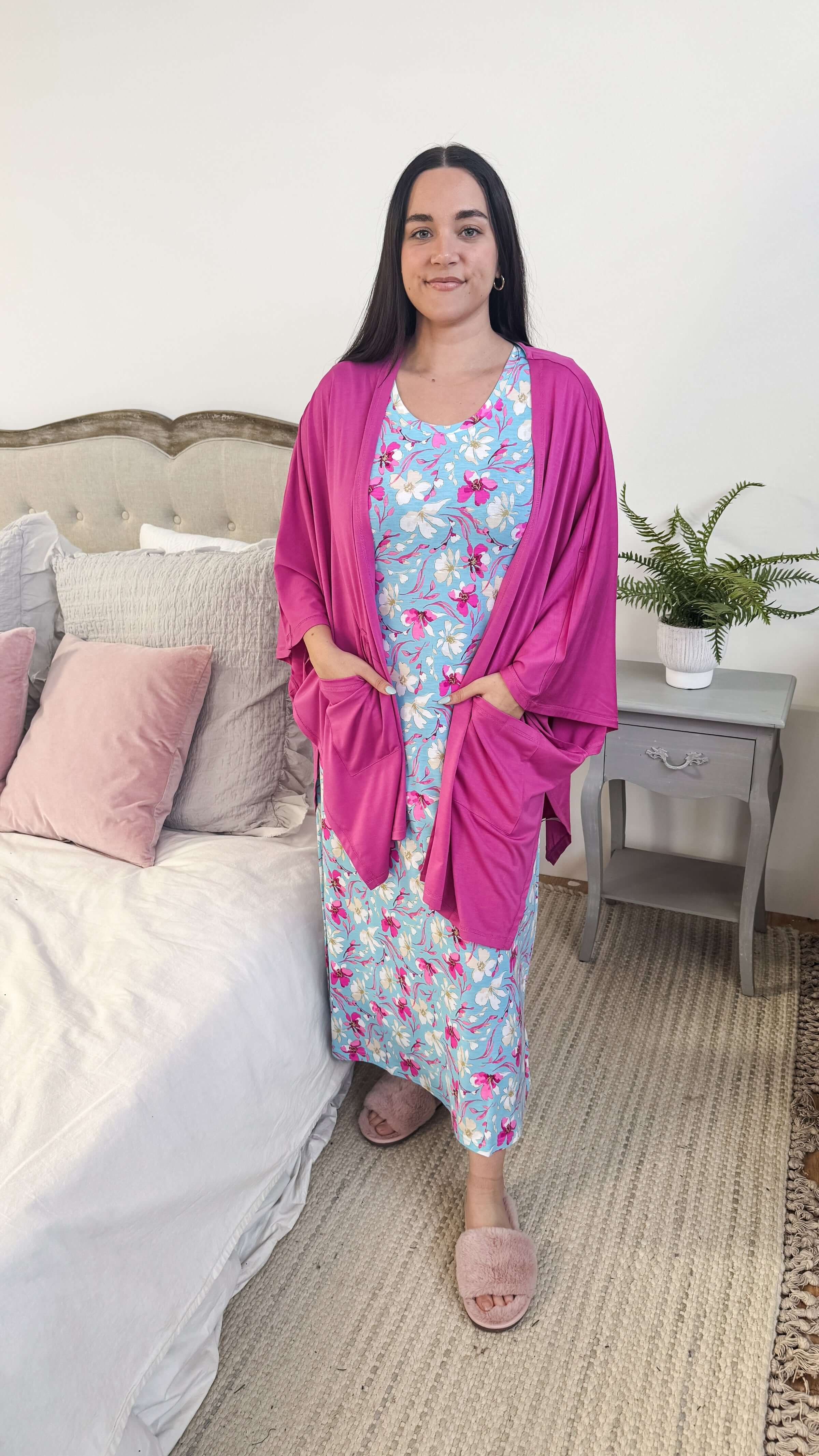 Cardigan Pockets Breathable Cool Girl Pink