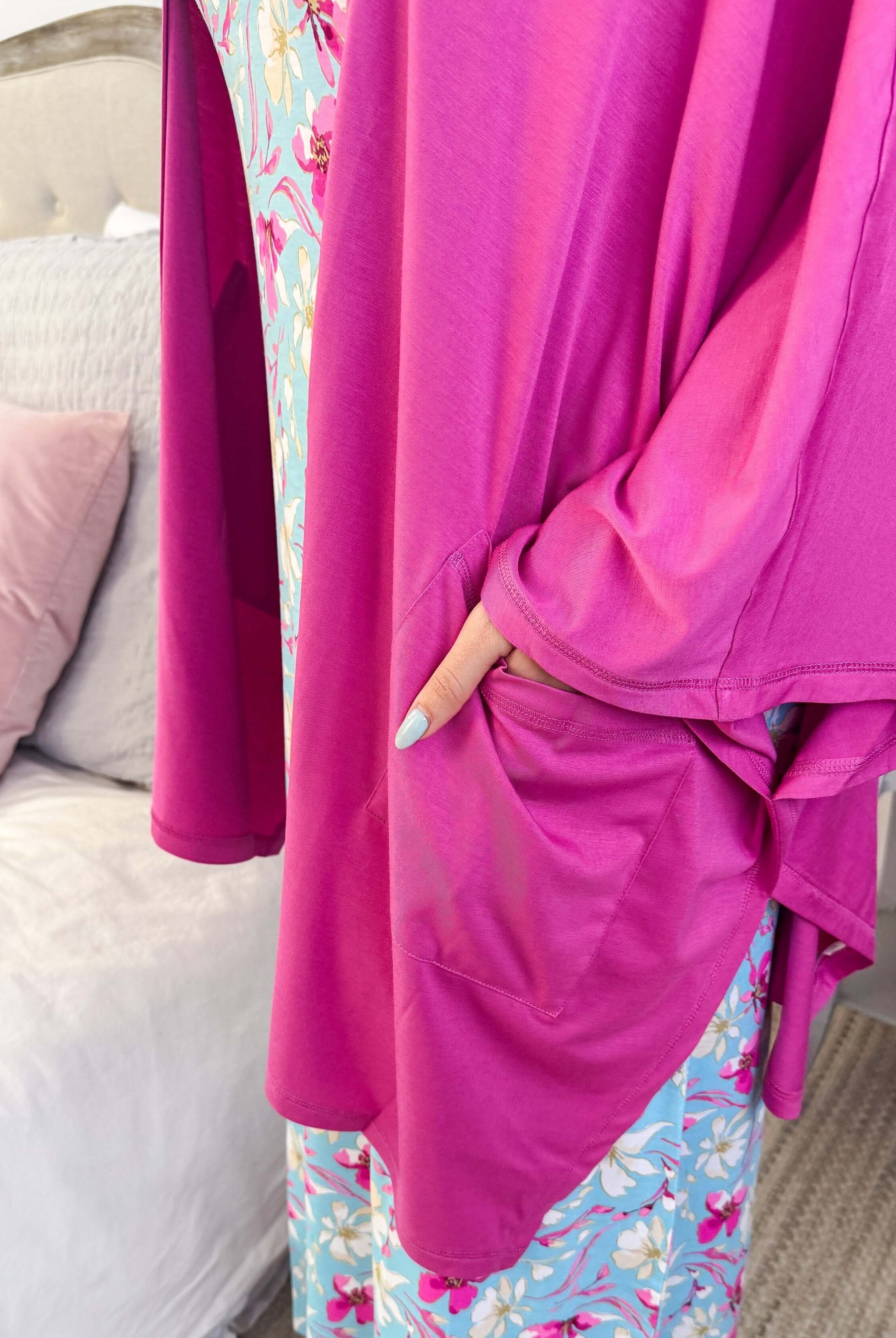 Cardigan Pockets Breathable Cool Girl Pink