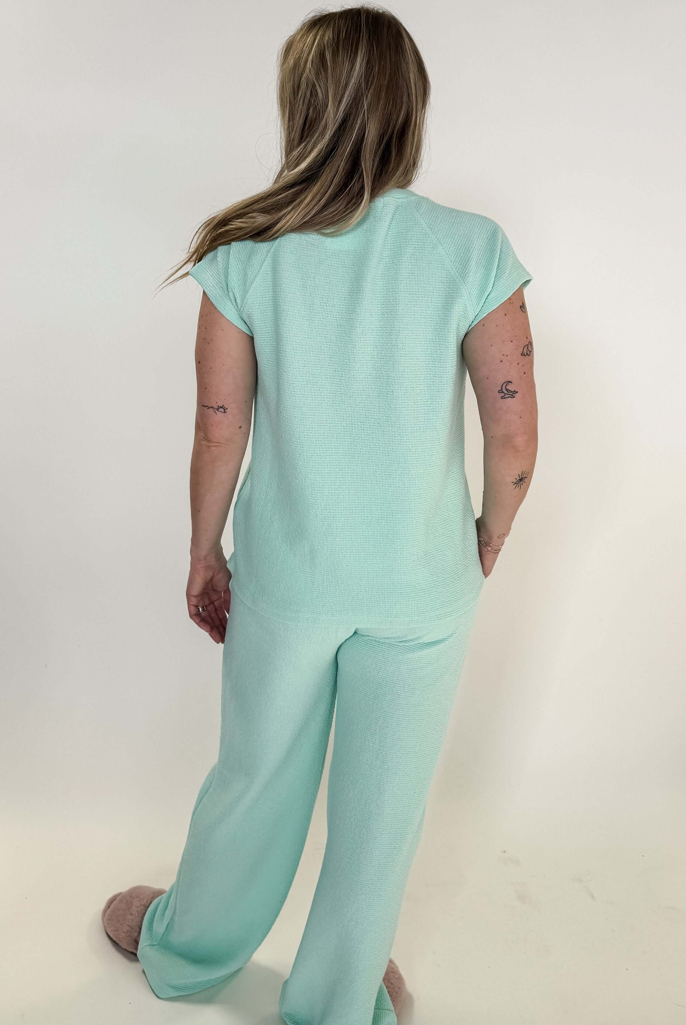 Summer Vibes PJ Tee/Wide Leg Pant Set